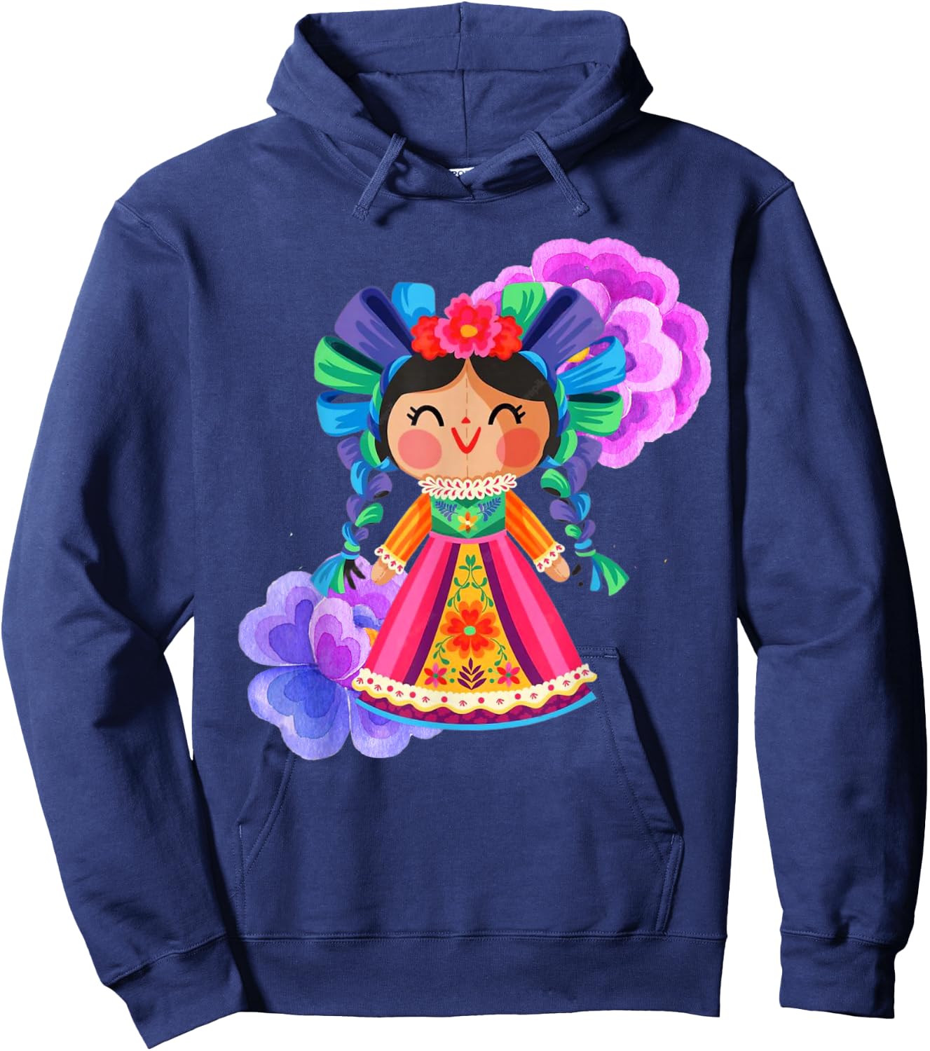 Muñeca Lele Mexican Doll Hoodie - Hoodie | Navy