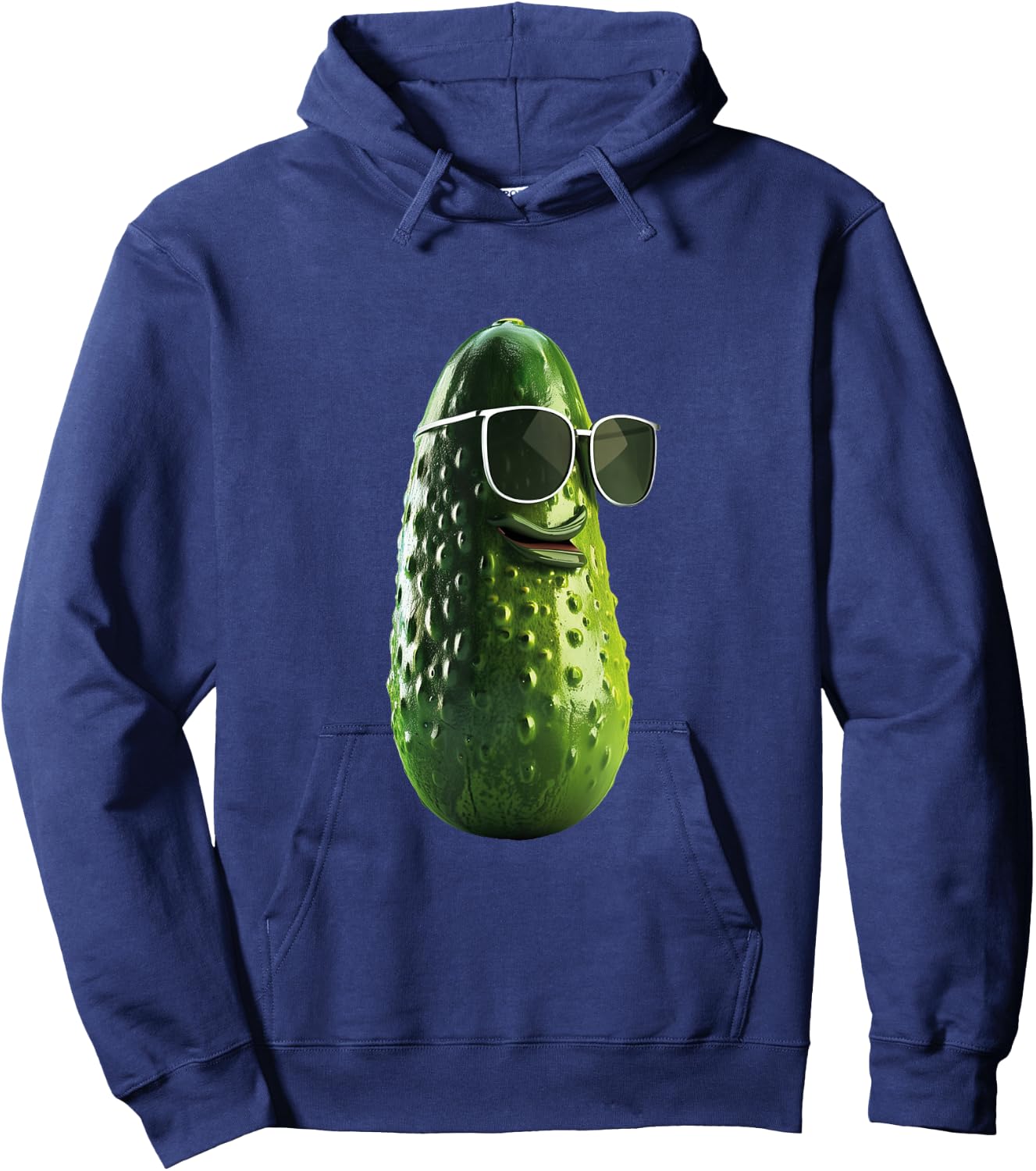 Funny Pickle , Small, Black Hoodie - Hoodie | Navy