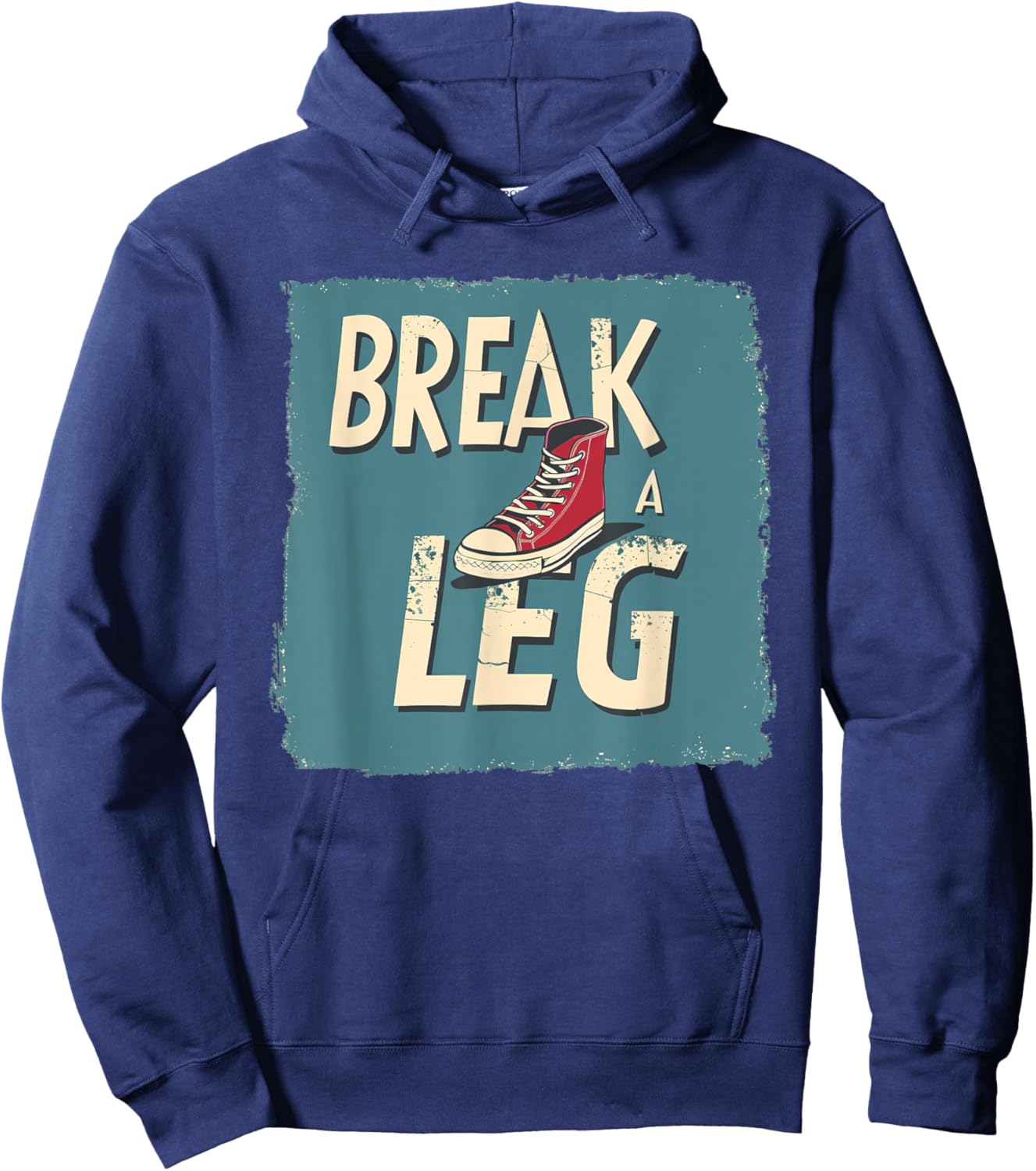 Funny Shoe with broken Leg Costume for Idiom Fans Hoodie - Hoodie | Navy