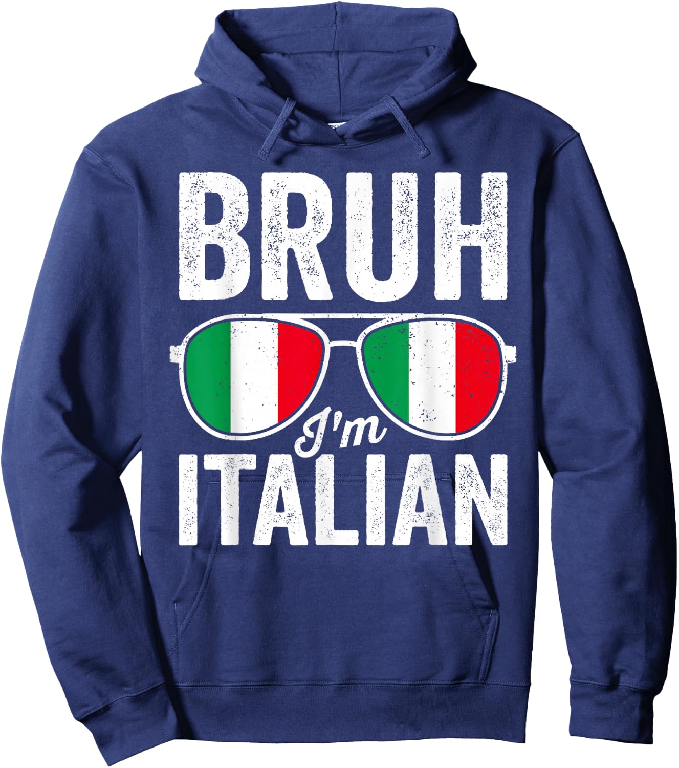 Bruh I'm Italian Funny Italian Festival Italian Boys Kids Hoodie - Hoodie | Navy