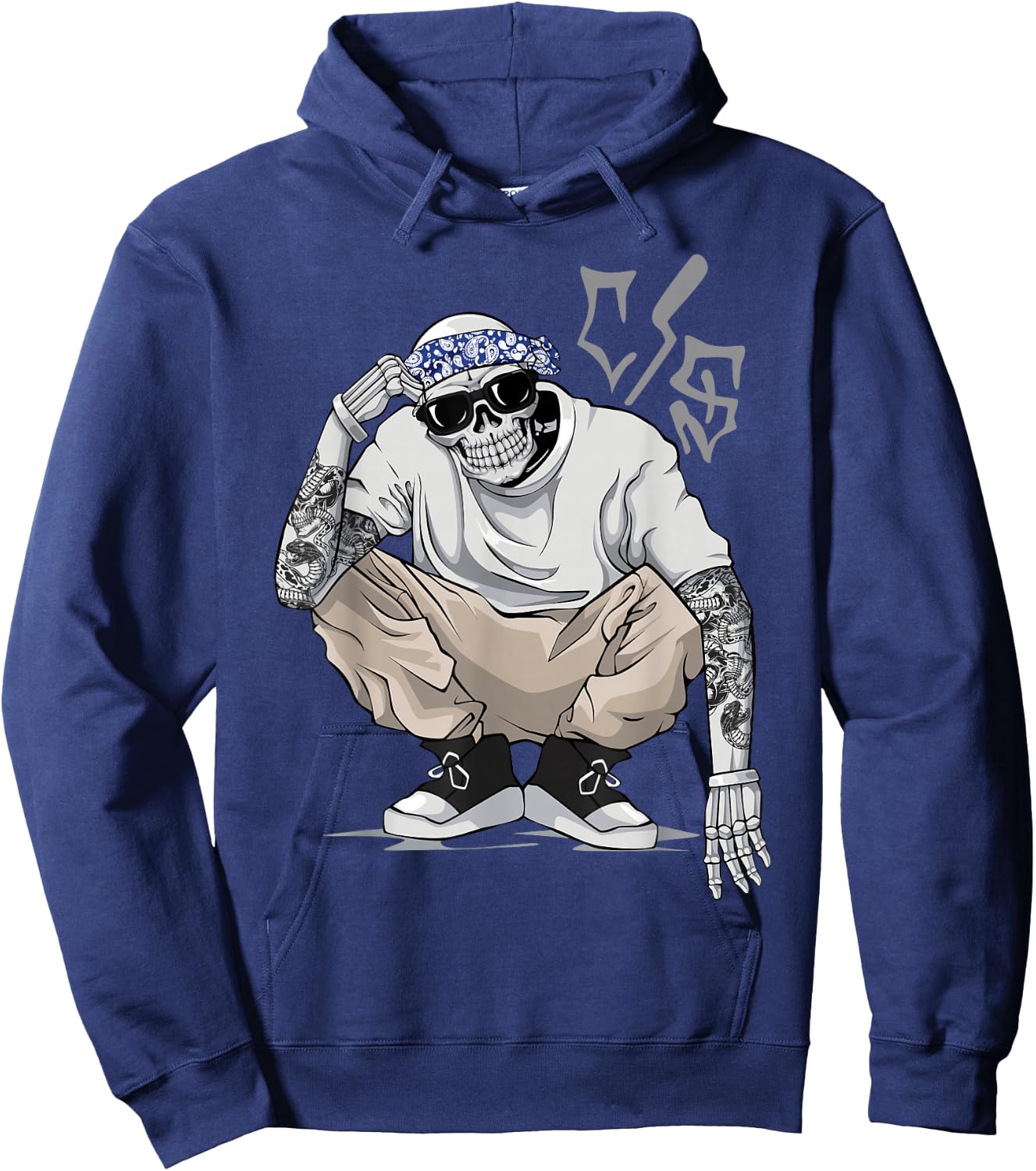 Cholo Chicano Tattoo Cool Mexican Gangster Skeleton Mexico Hoodie - Hoodie | Navy