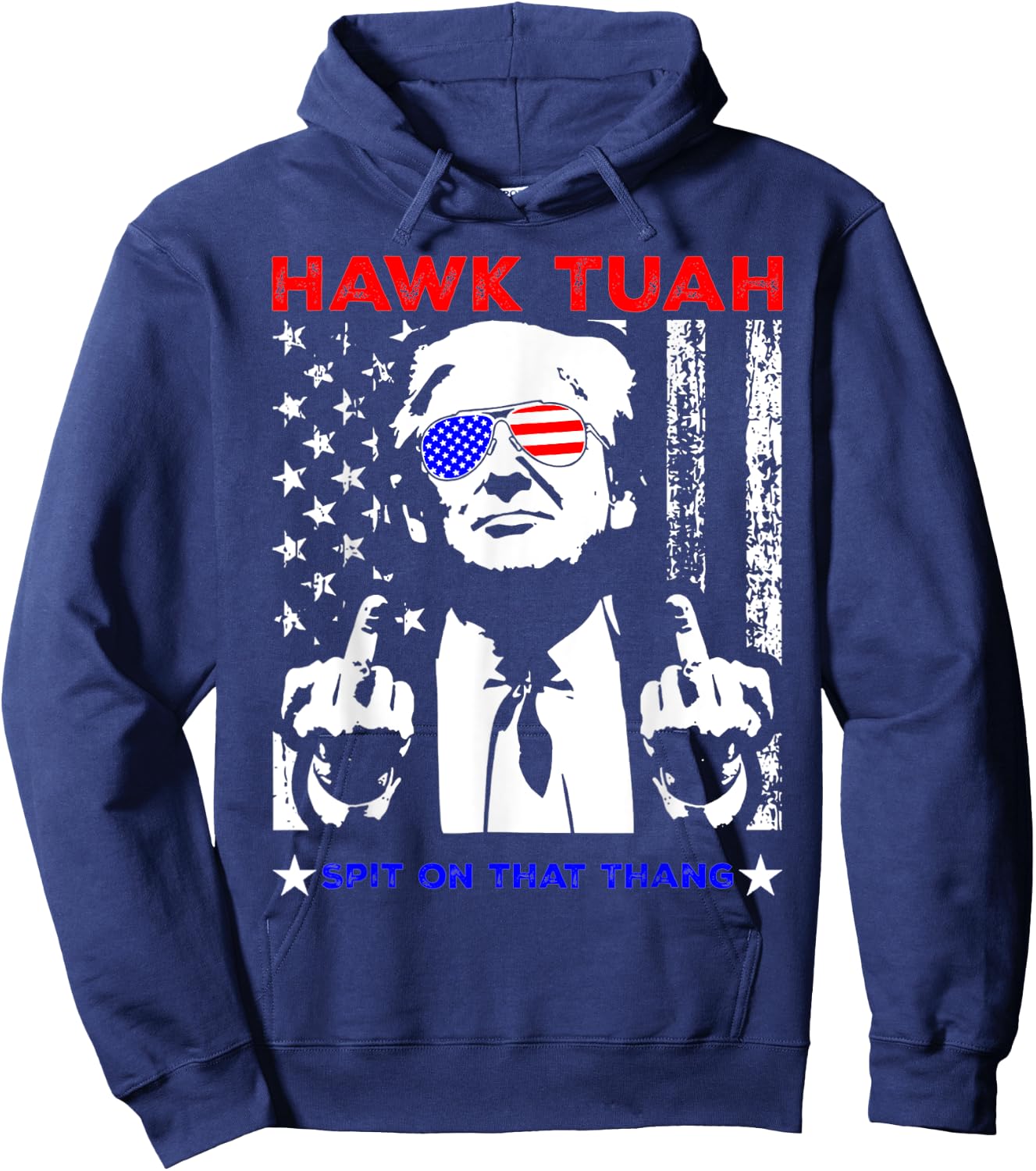 Funny Design Hawk Tush Spit On That Thing Women Hoodie - Hoodie | Navy
