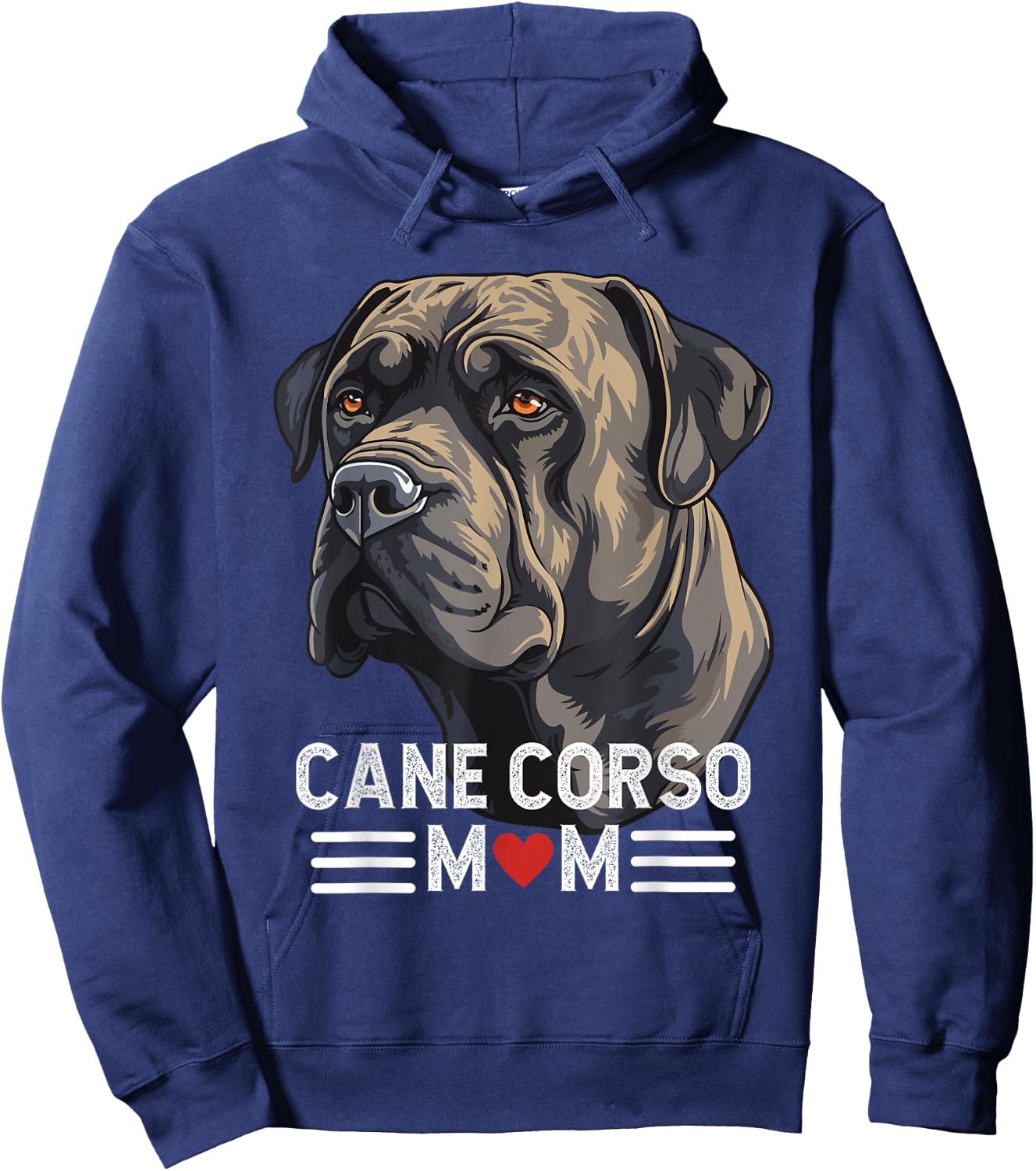 Cane Corso Mom - Black Italian Mastiff Graphic Dog Owner Hoodie - Hoodie | Navy