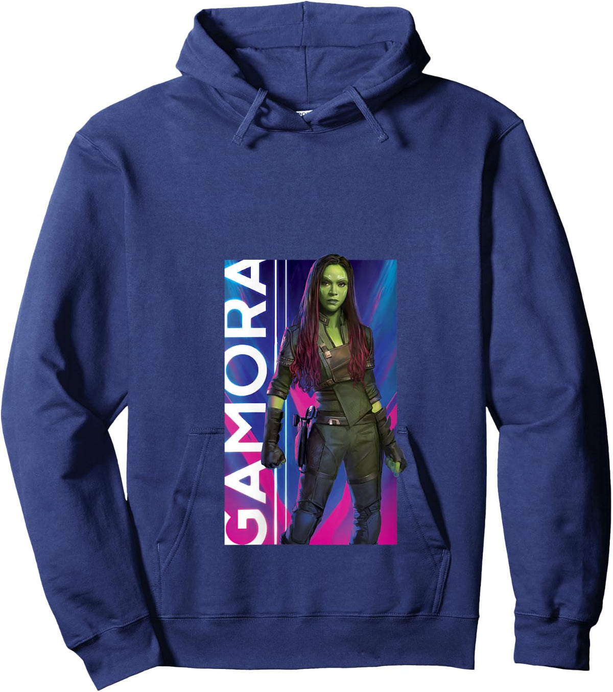 Marvel Guardians of The Galaxy Vol. 3 Vintage Gamora Panel V-Neck Hoodie - Hoodie | Navy