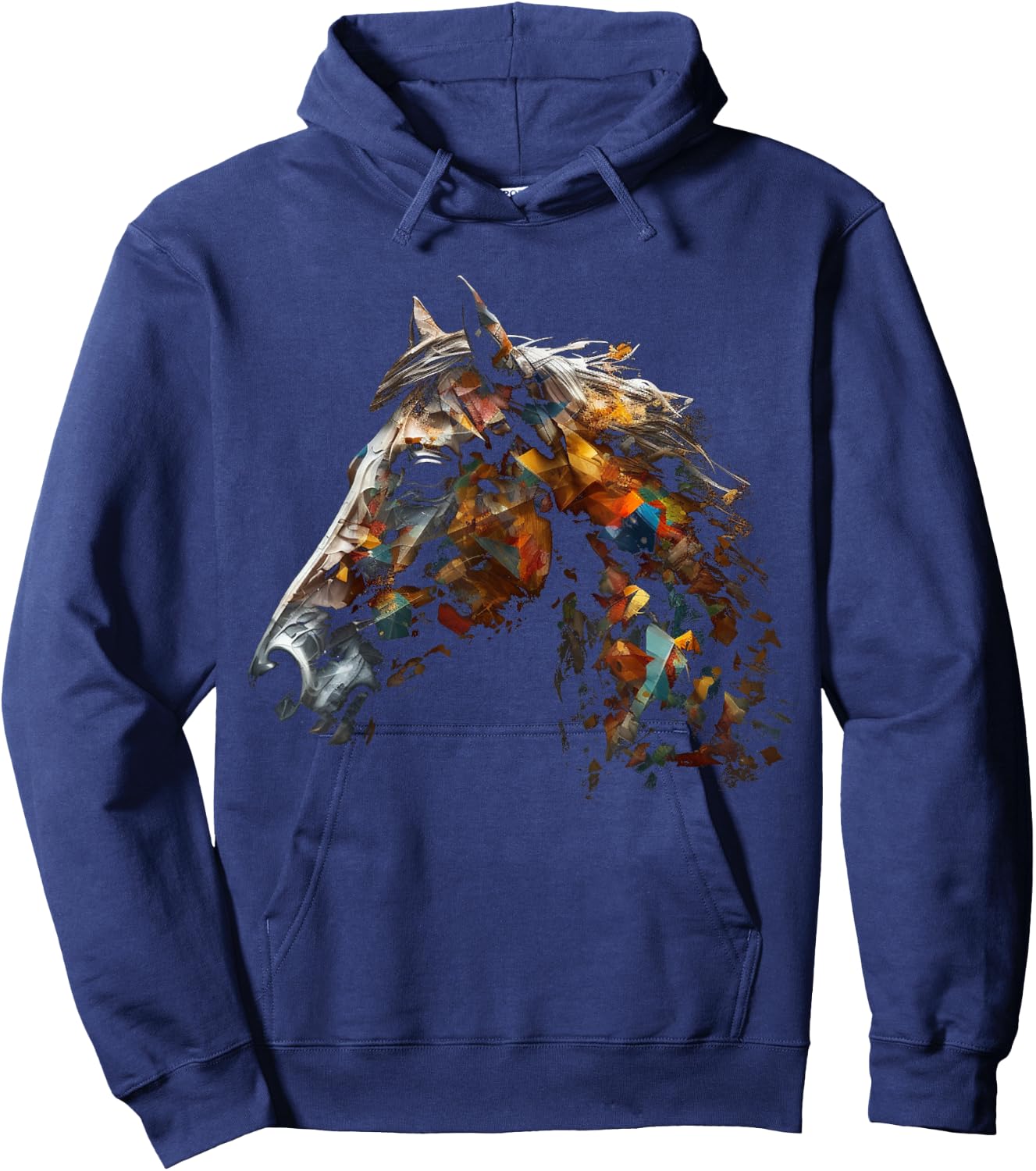 Horse Artwork - Animal Horse Hoodie - Hoodie | Navy