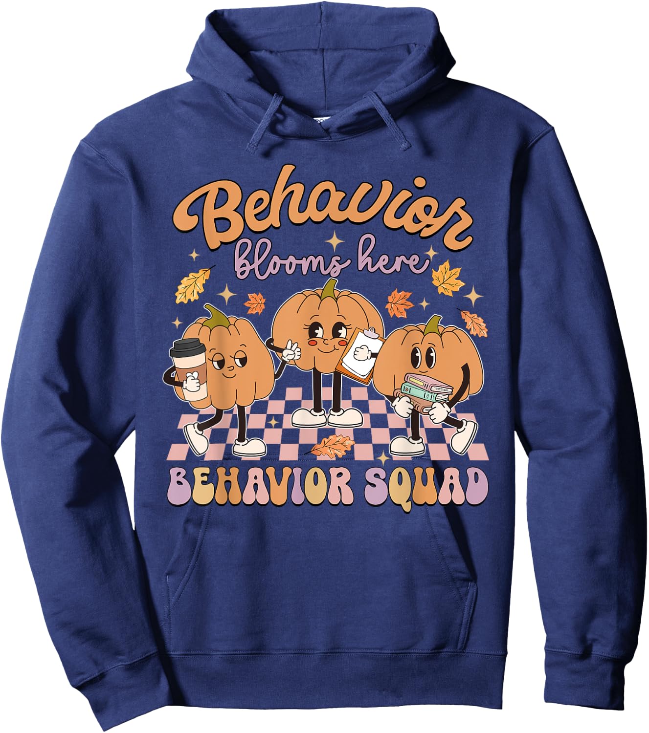 Behavior Blooms Here Behavior Squad Pumpkin Day Hoodie - Hoodie | Navy