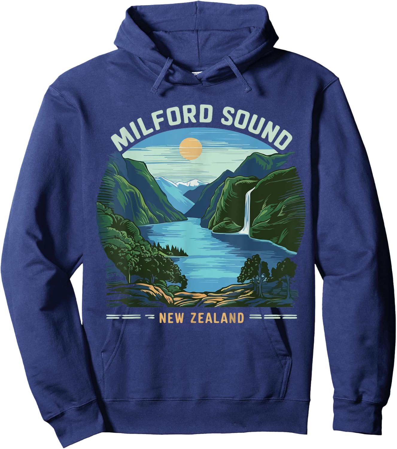 Milford Sound Fjords New Zealand Hike Costume Hoodie - Hoodie | Navy