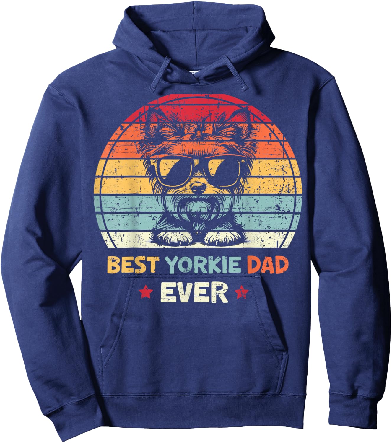 Best Yorkie Dad Ever Fathers Day Dog Lover Yorkshire Terrier Women Hoodie - Hoodie | Navy