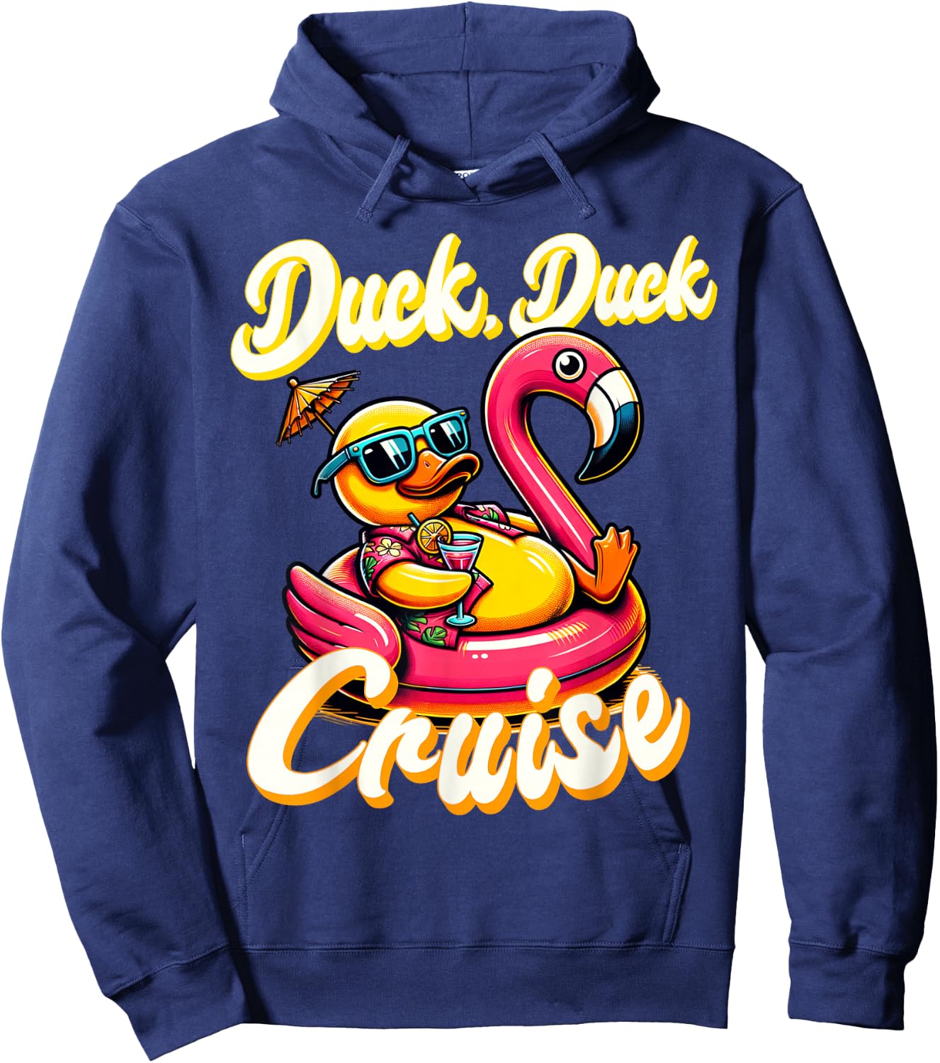 Cruising Ducks Duck Duck Cruise Family Vacation Rubber Duck Hoodie - Hoodie | Navy