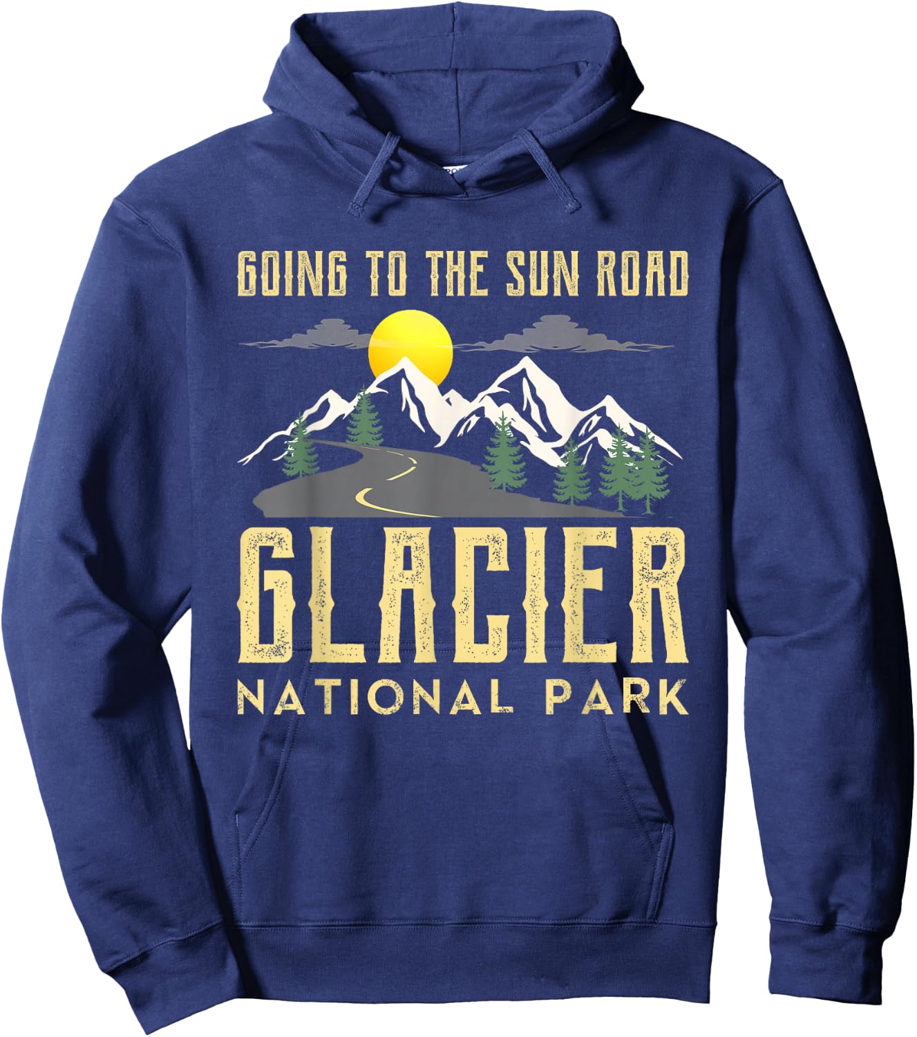 Going To The Sun Road Shirt Montana Shirt Glacier National Hoodie - Hoodie | Navy