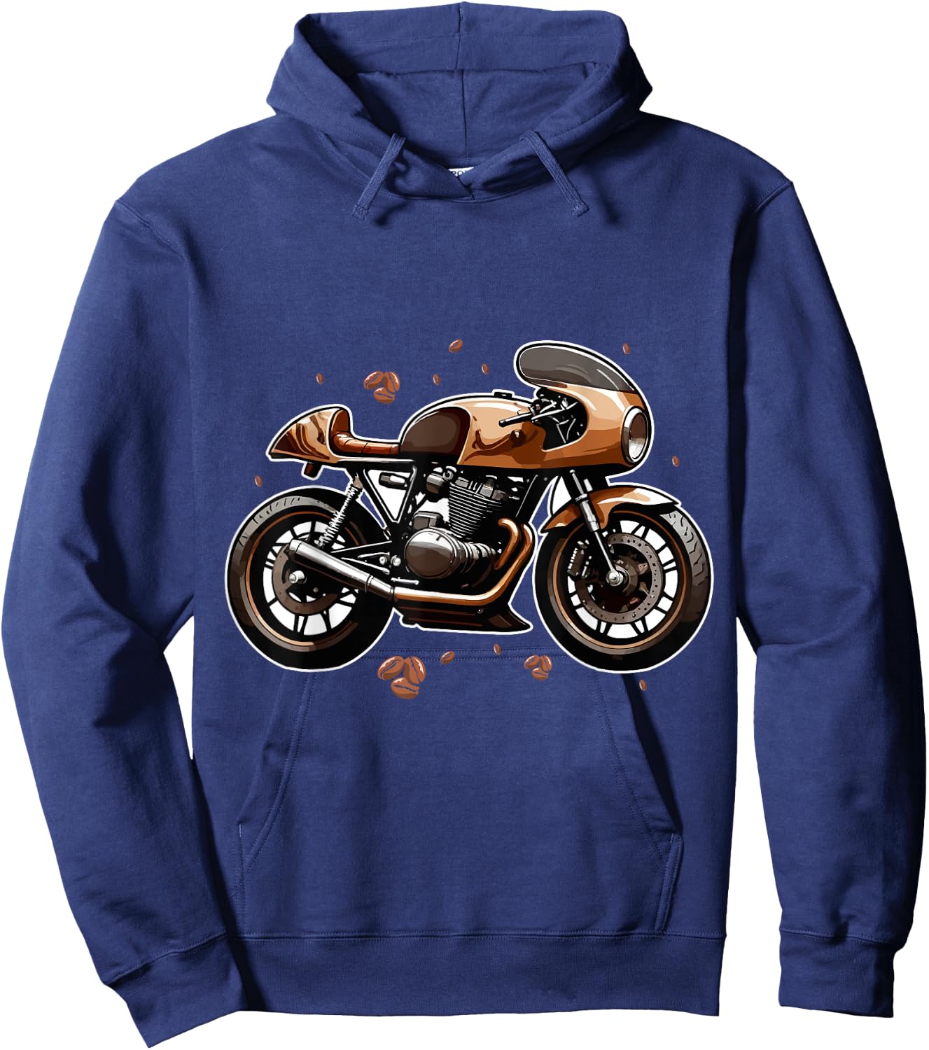 Vintage Motorcycle Cafe Racer Enthusiast Classic Hoodie - Hoodie | Navy