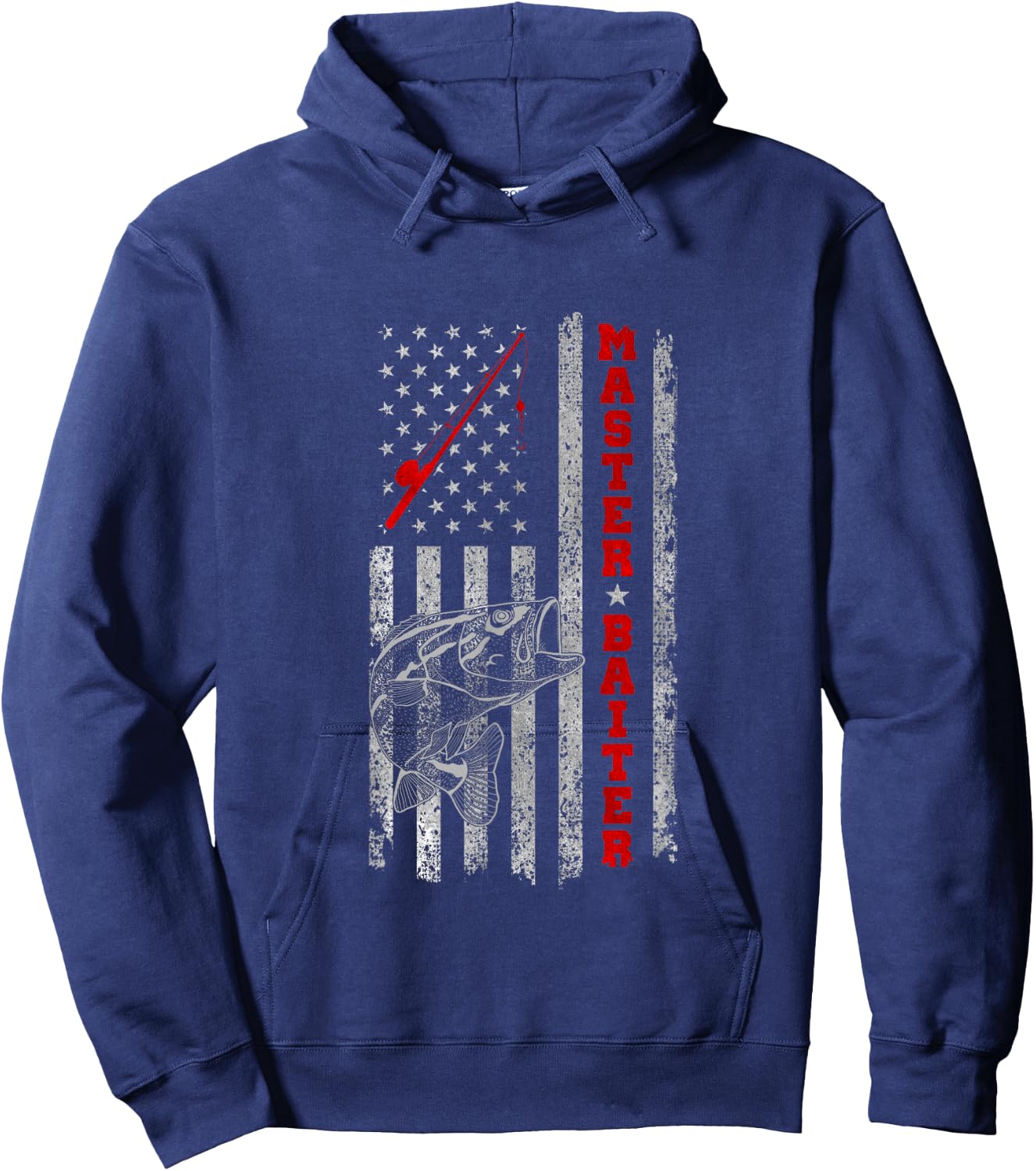 Master Baiter Funny Fishing Shirts Men Fisherman Hoodie - Hoodie | Navy