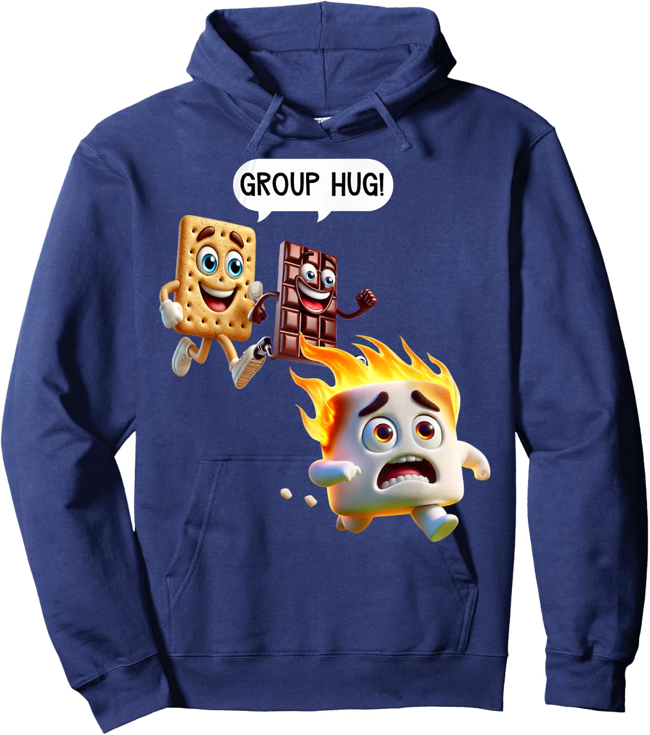 Funny T Shirts Smores Camping Roasting Outdoor Women Hoodie - Hoodie | Navy
