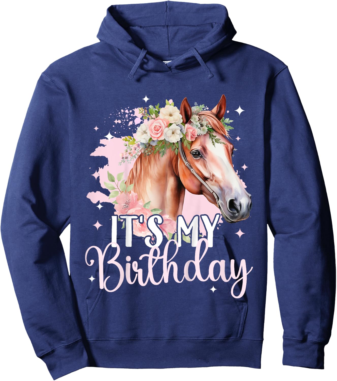 Birthday Girl Horse Birthday Princess Its my Birthday Girl Hoodie - Hoodie | Navy