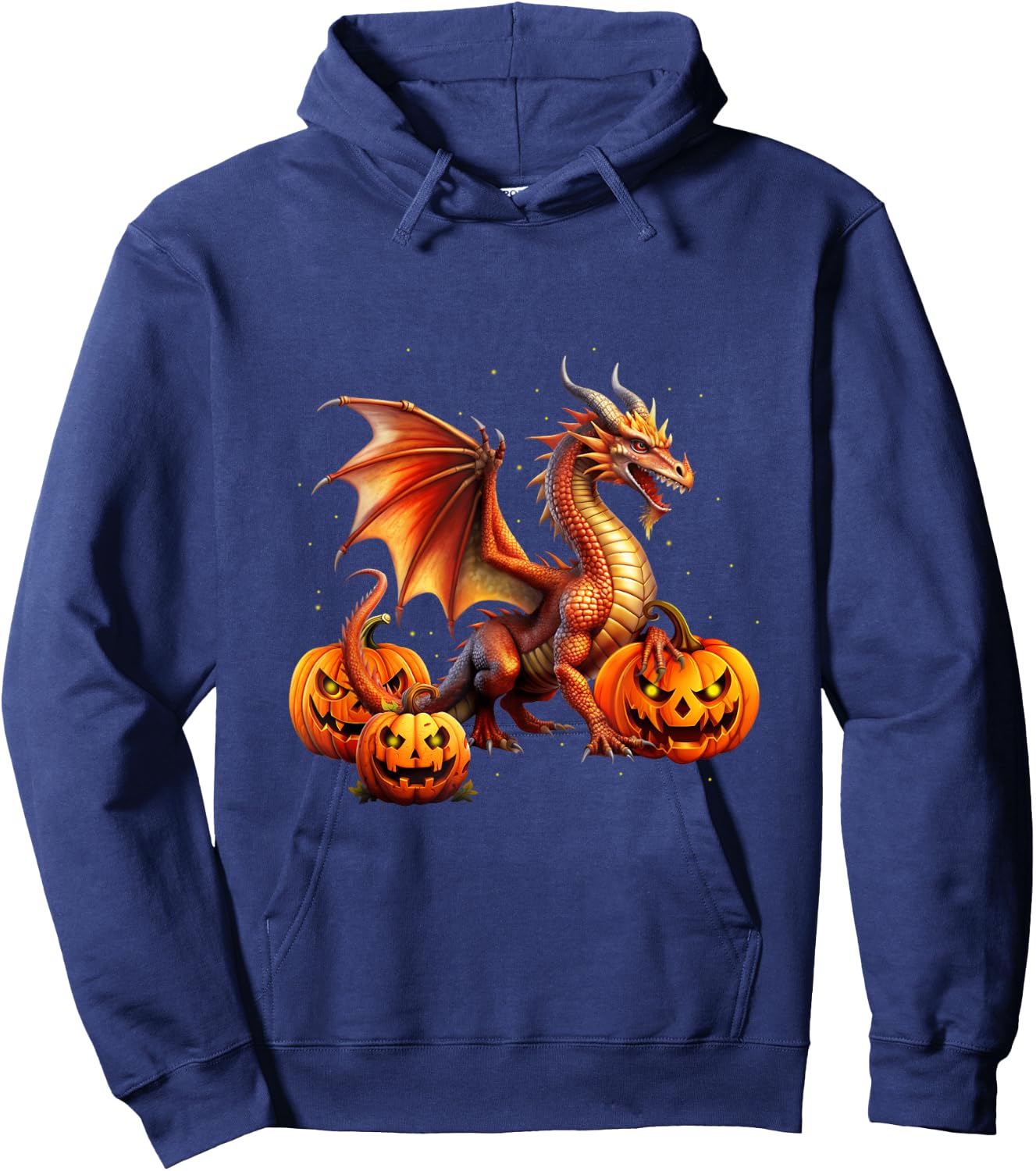 Halloween Dragon Jack O Lantern Autumn Kids Boys Girls Hoodie - Hoodie | Navy