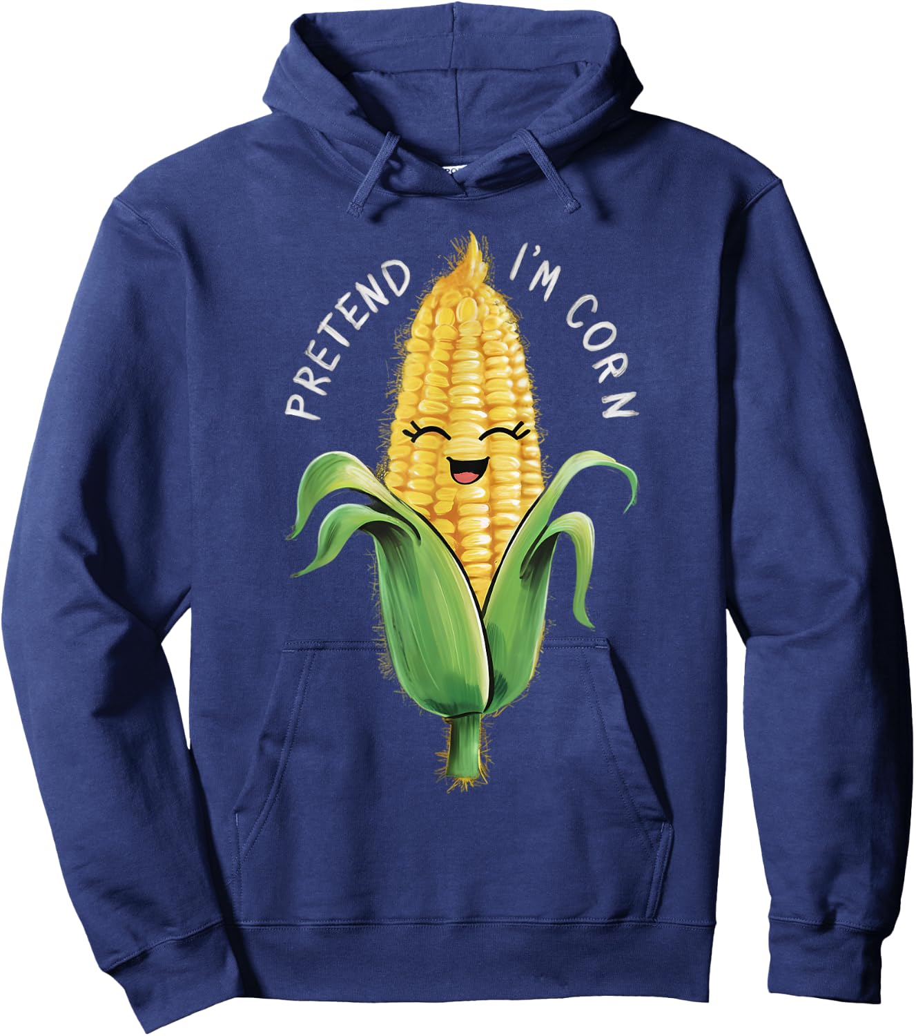 Pretend I'm Corn Funny Farmers Halloween Costume Hoodie - Hoodie | Navy