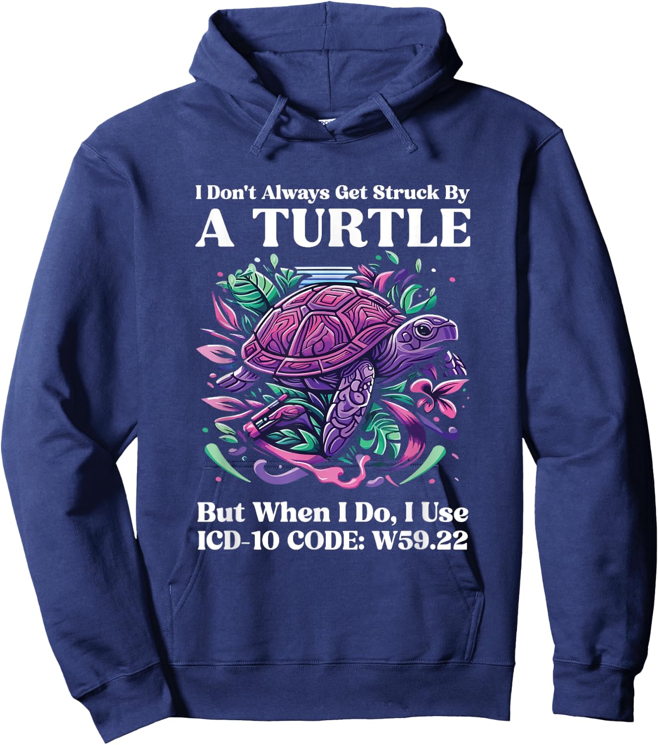 ICD-10 Code W59.22 Humor Medical Coding Medics Health Coder Hoodie - Hoodie | Navy