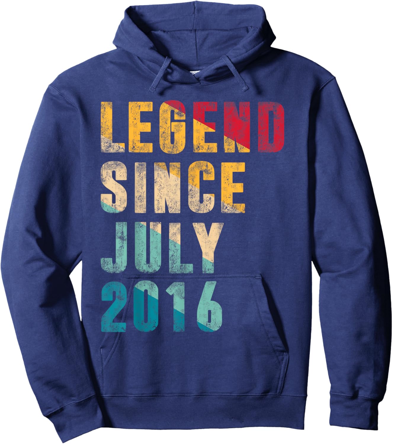 9 Years Old Gift Legend Since July 2016 Vintage 9th Birthday Hoodie - Hoodie | Navy