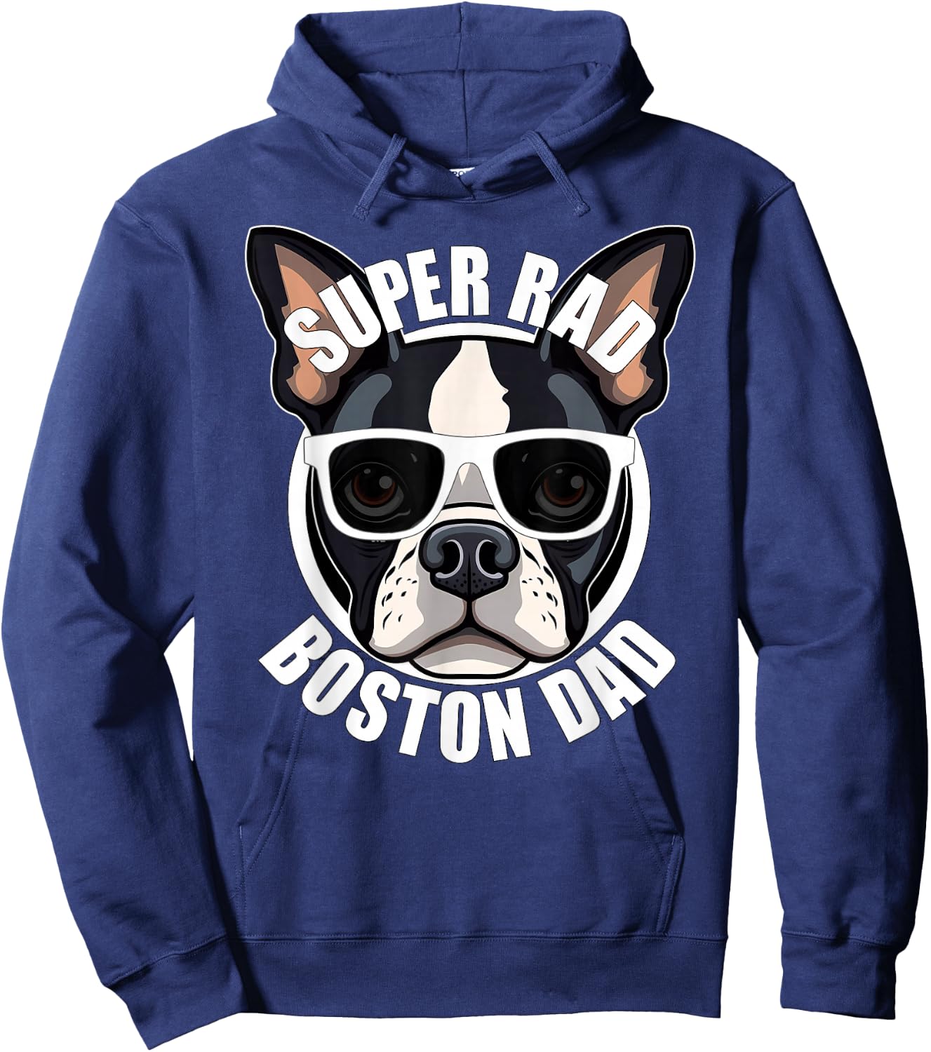 Boston Terrier Dad Funny Father’s Day Dog Men’s Hoodie - Hoodie | Navy