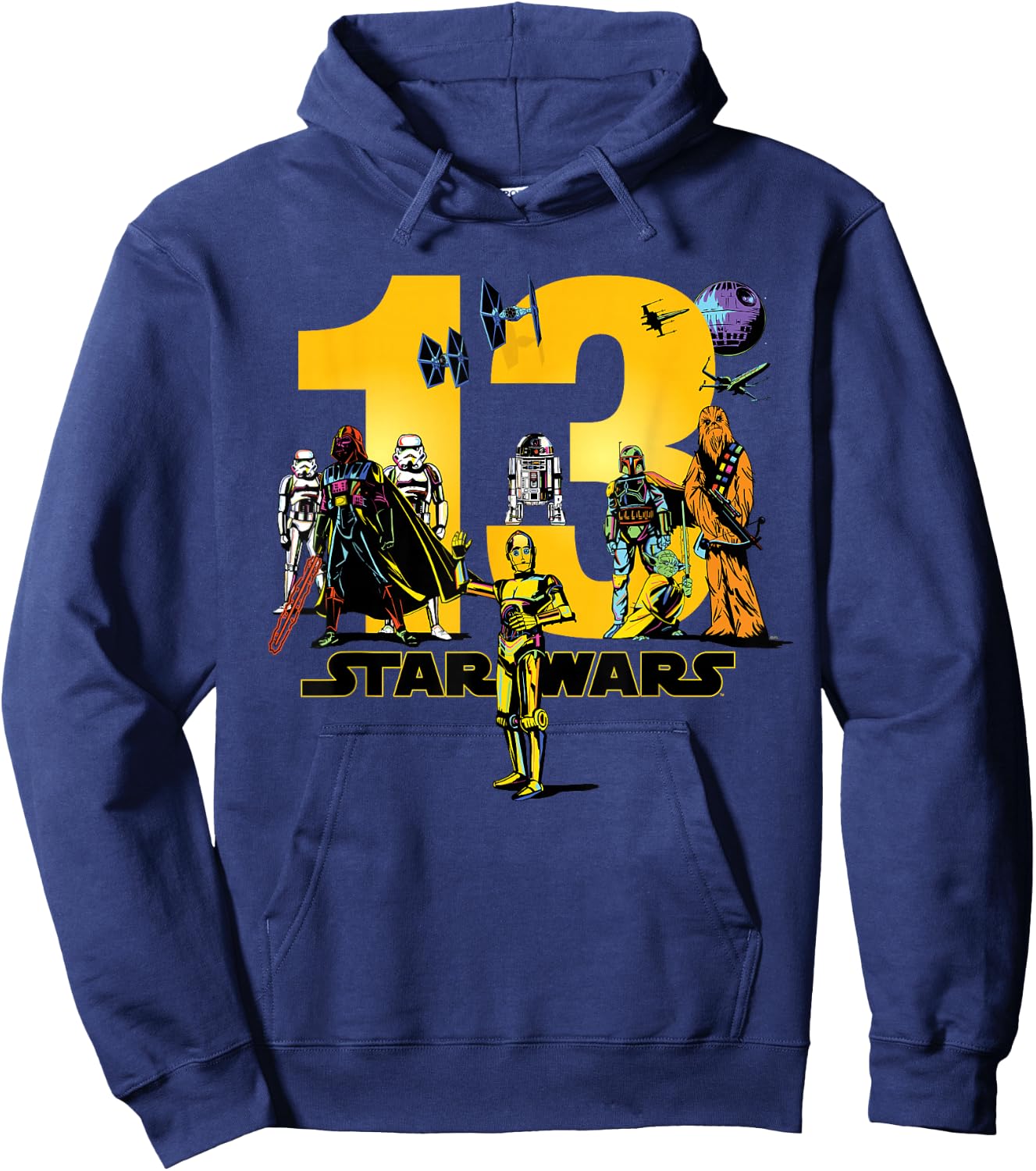 Star Wars Classic Characters Thirteenth Birthday 13 Year Old Hoodie - Hoodie | Navy