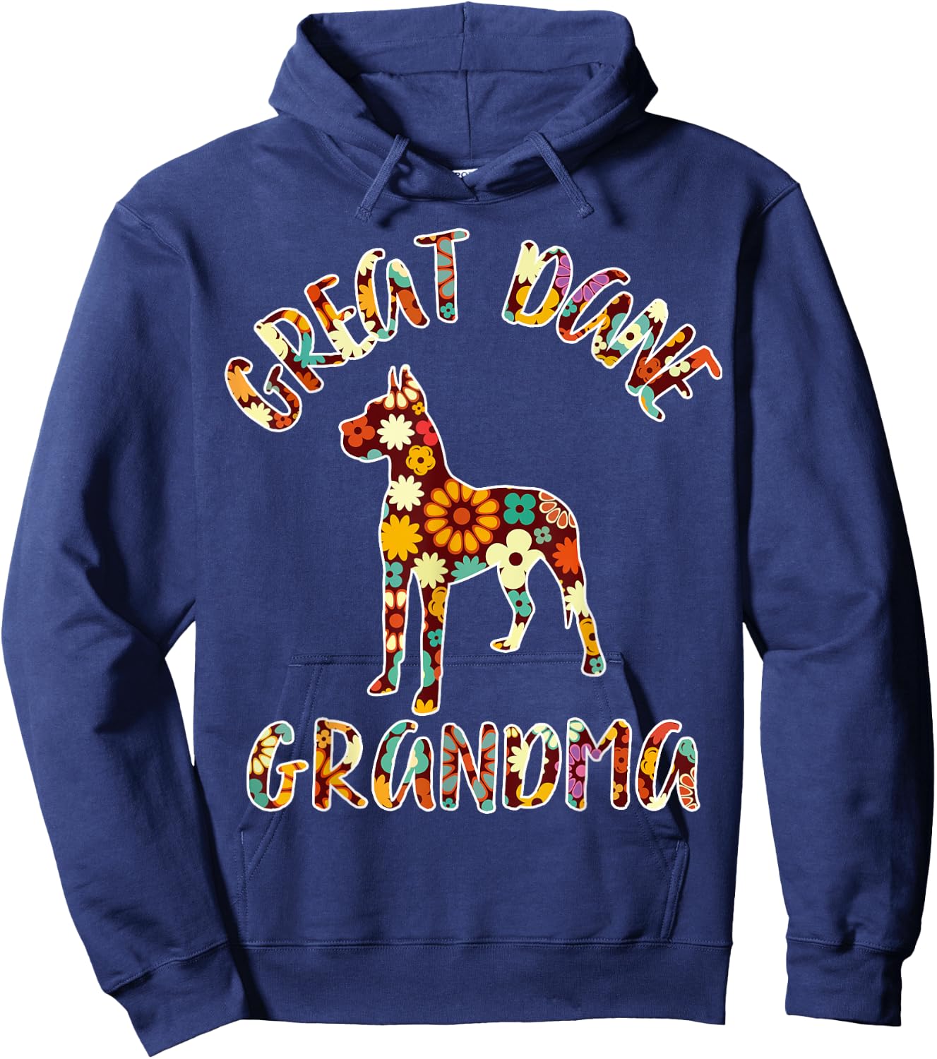Great Dane Grandma Dog Grandma Funny Great Dane Owner Men Women Kids Hoodie - Hoodie | Navy