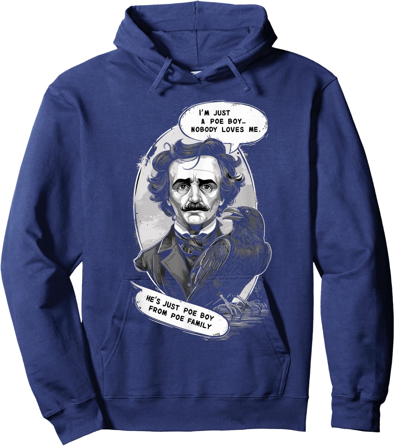 Edgar Allan Poe Fan Classic Literature Literary Figure Hoodie - Hoodie | Navy