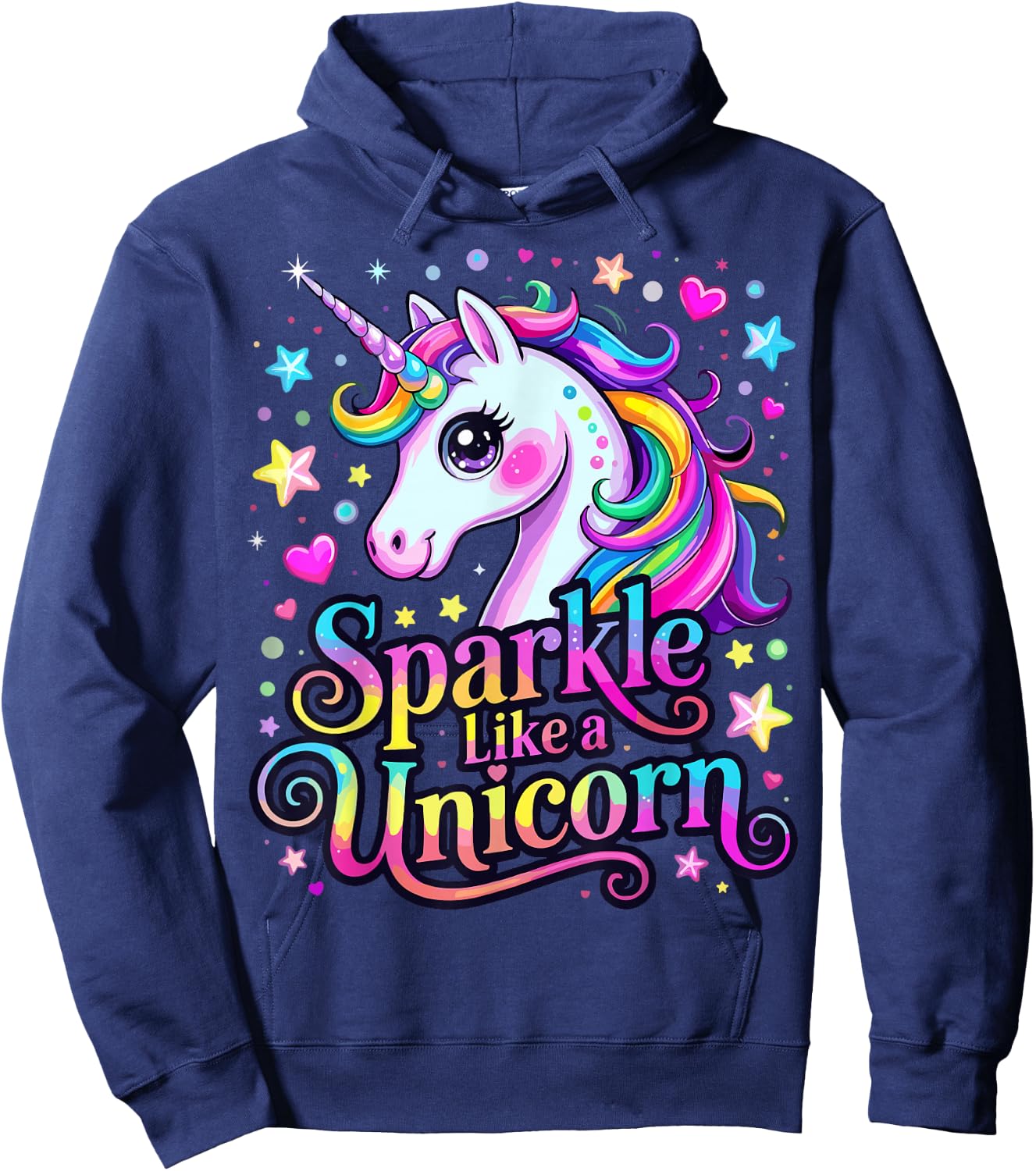 Cute Sparkle Like a Unicorn Hoodie - Hoodie | Navy