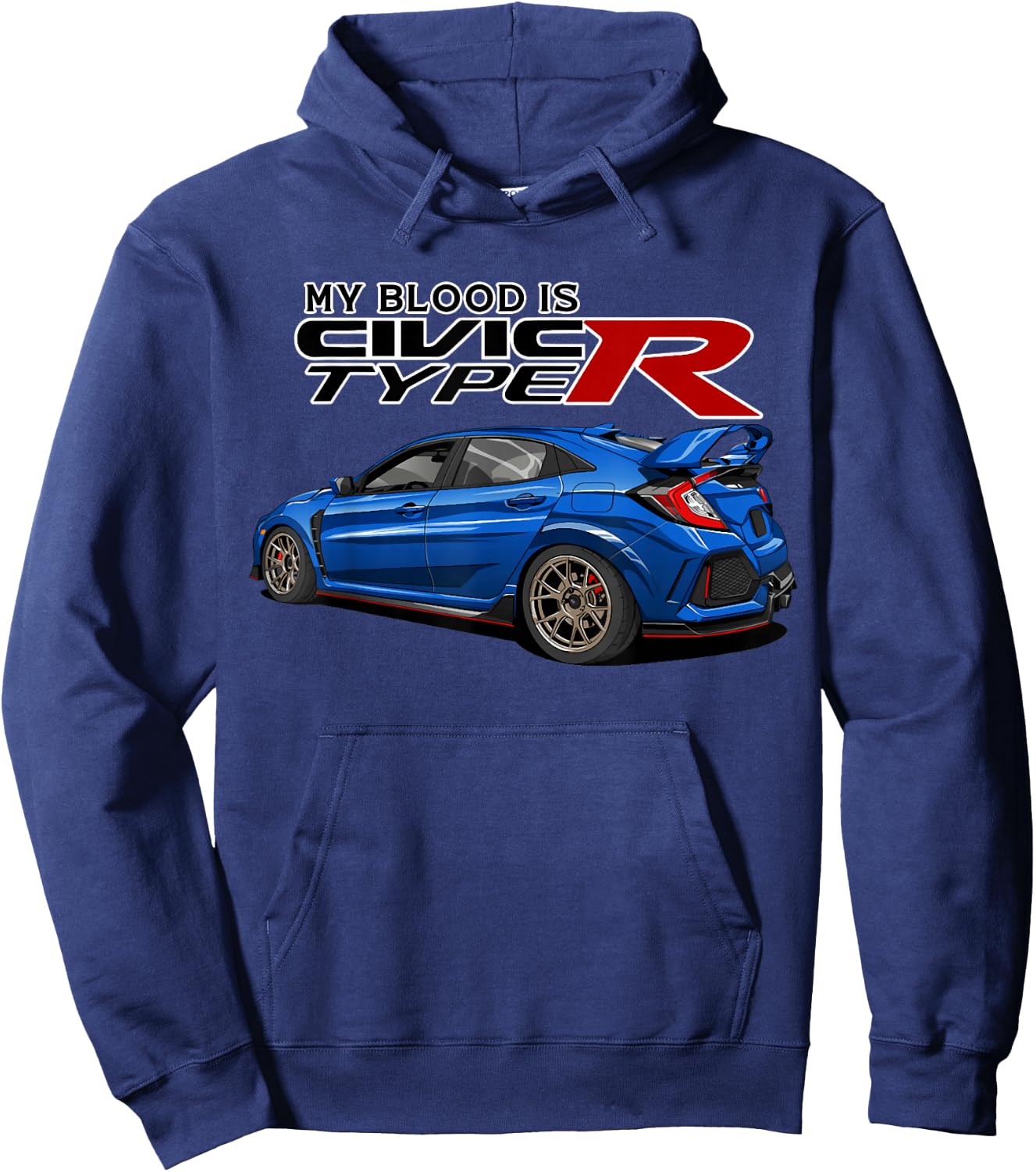 Civic Type R EK Japanese Car My Blood is Hoodie - Hoodie | Navy