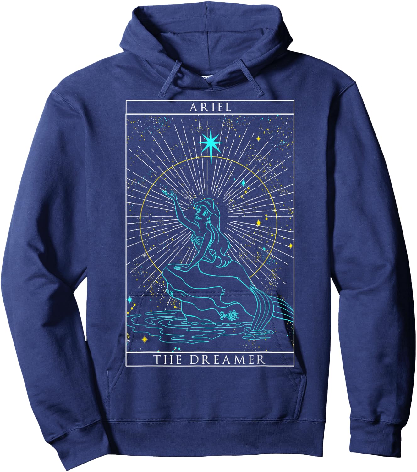 Disney The Little Mermaid Ariel The Dreamer Tarot Card Hoodie - Hoodie | Navy