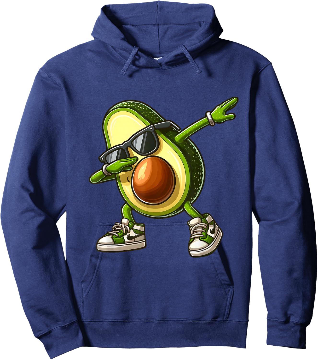 Funny Dabbing Avocado Vegan Food Lover Hoodie - Hoodie | Navy