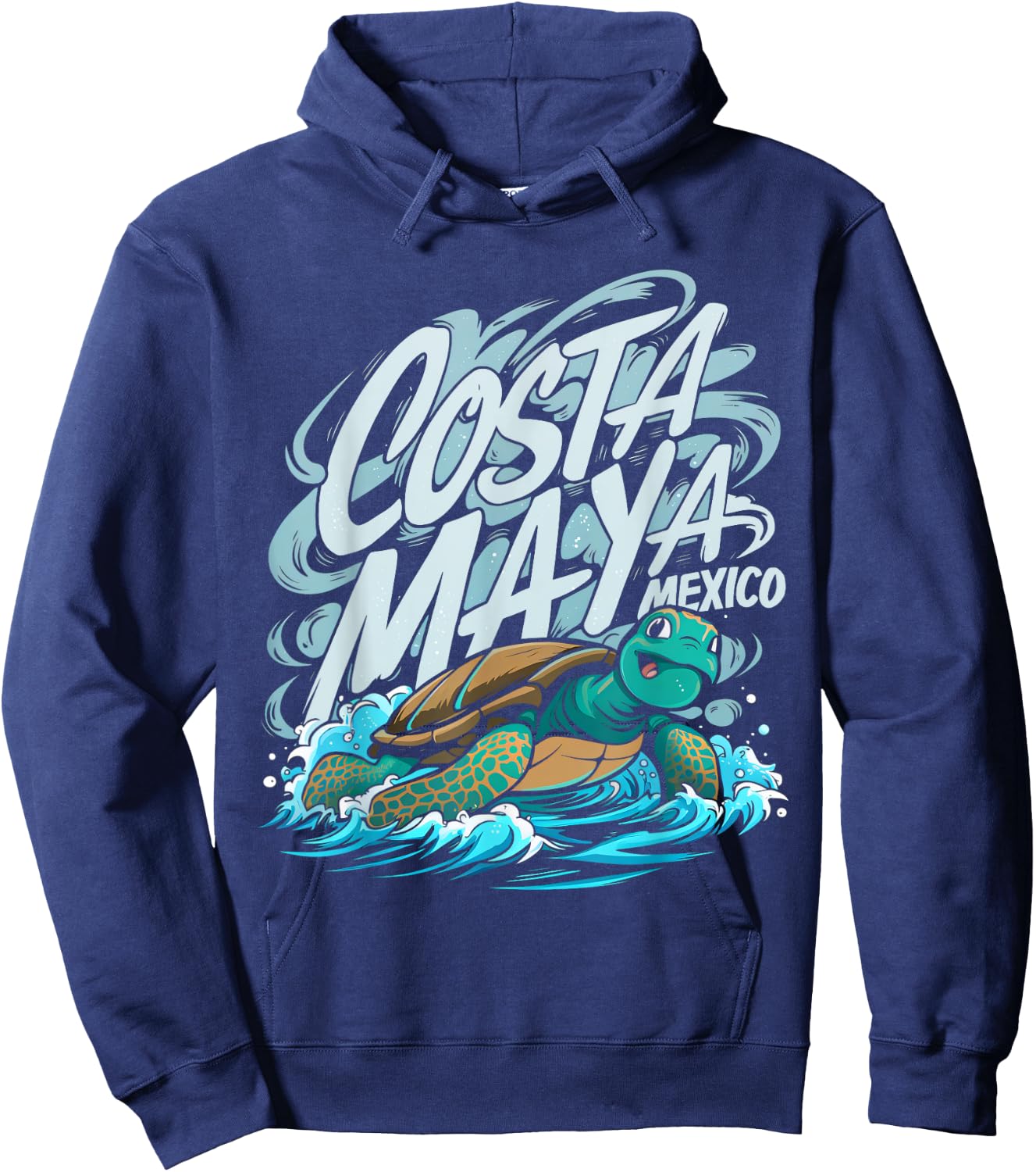 Costa Maya Mexico Turtle Vacation Souvenir Beach Women Girls Kids Hoodie - Hoodie | Navy