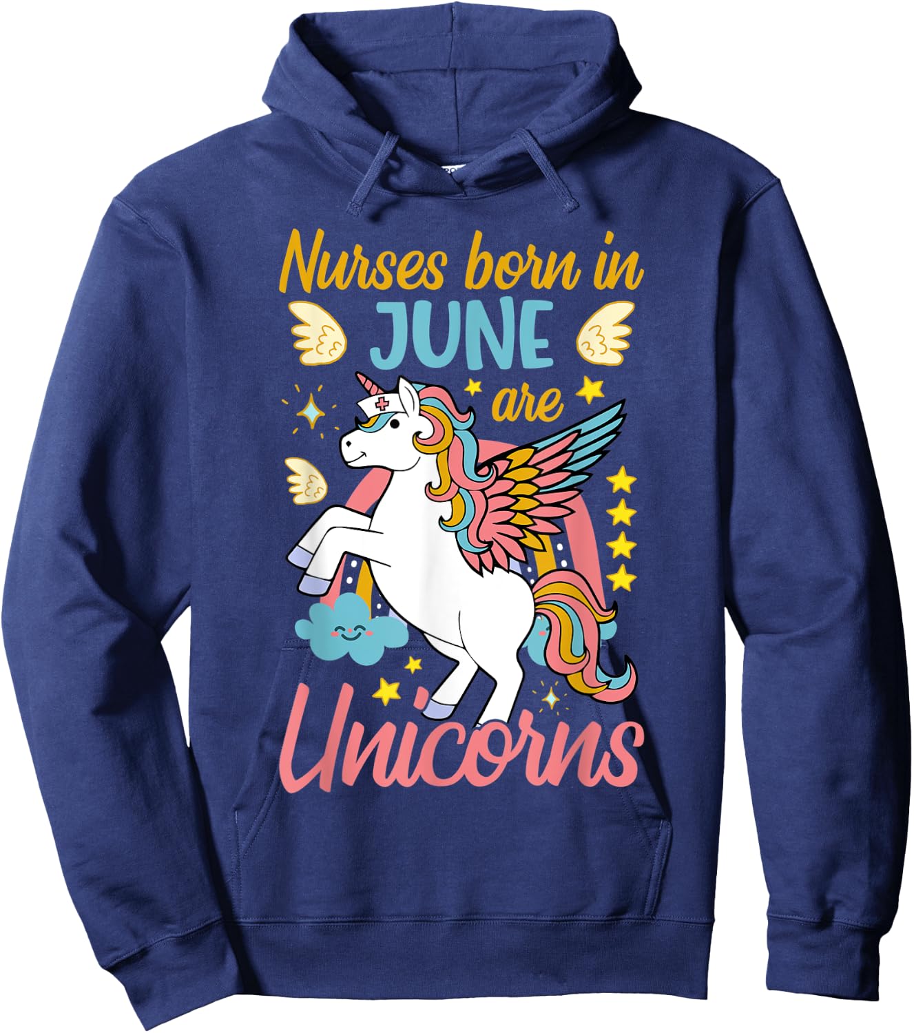 Nurse Born In June Hoodie - Hoodie | Navy