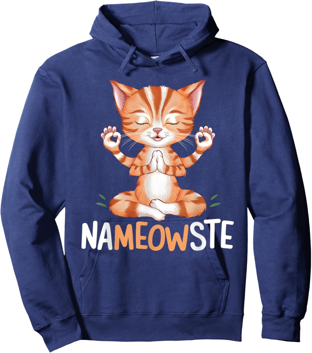 Yoga Cat Nameowste Meditation Zen Kitten Namaste Funny Hoodie - Hoodie | Navy