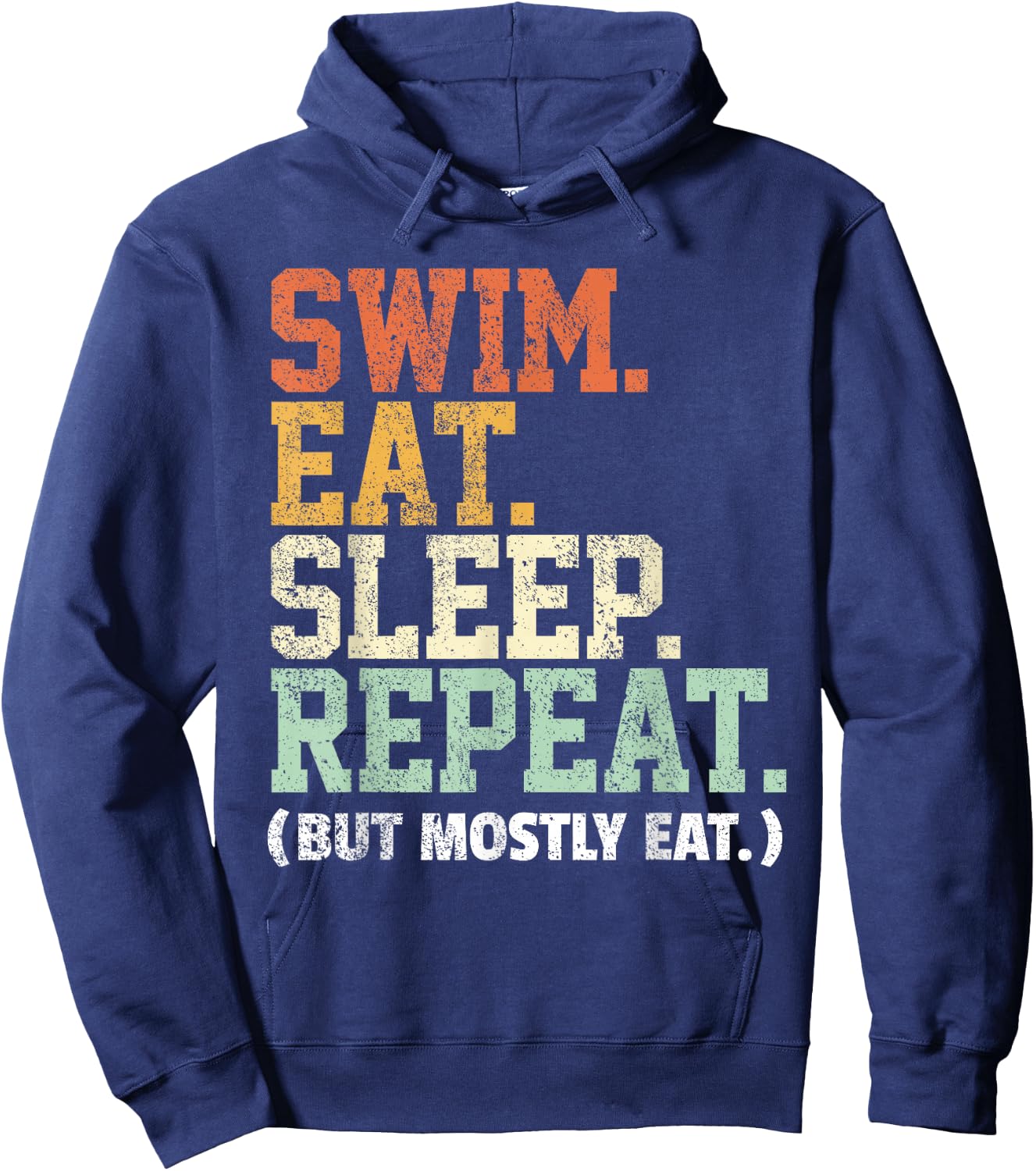 Swim Eat Sleep Repeat Swimming Funny Swimmer - Swim Hoodie - Hoodie | Navy