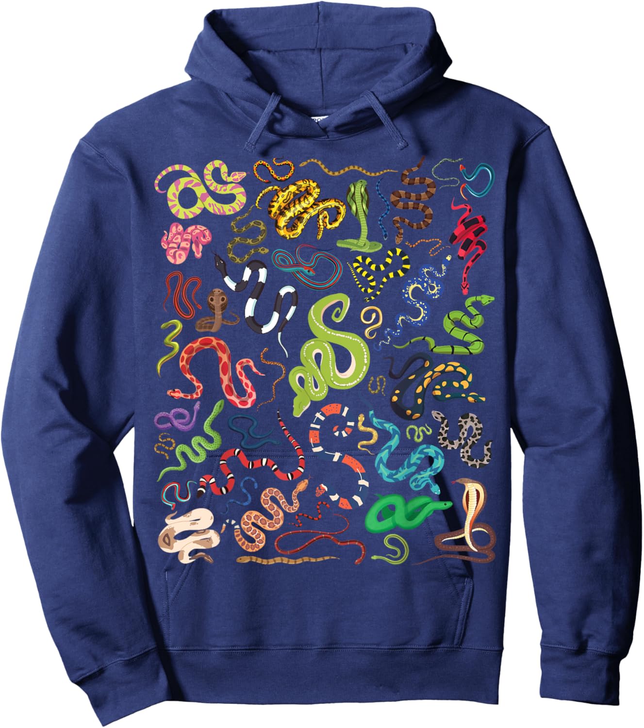 Types Of Snakes Educational Herpetologist Kids Boys Girls Hoodie - Hoodie | Navy
