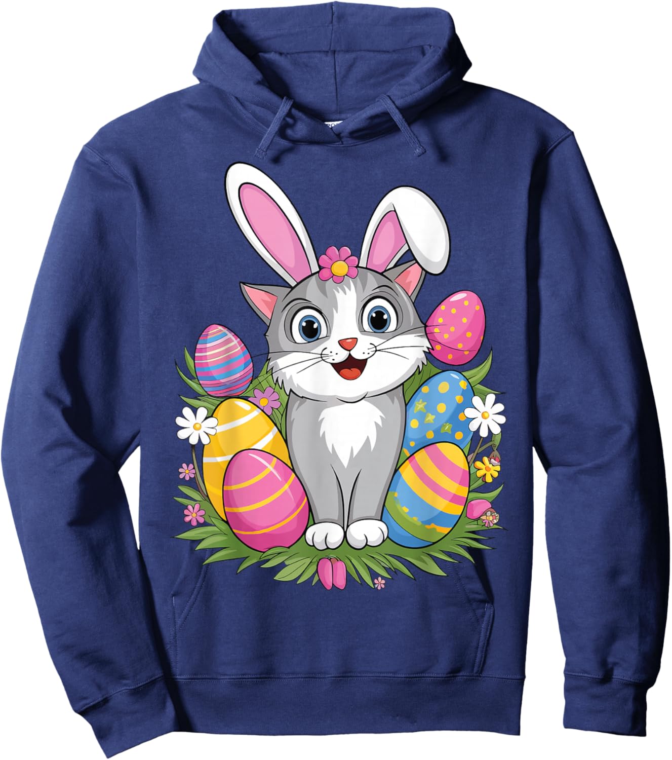 Easter Cat Hoodie - Hoodie | Navy