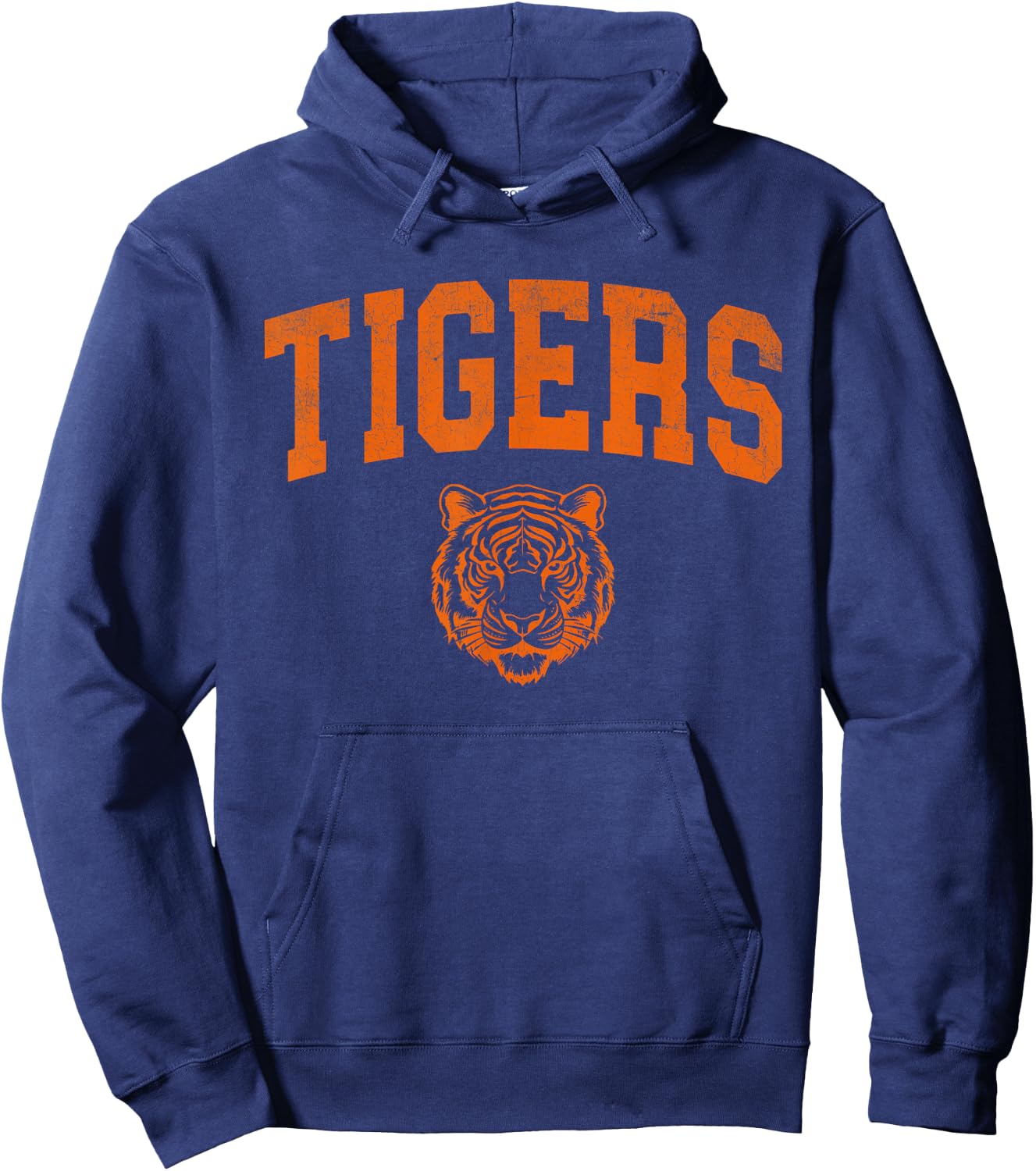 Retro Tigers School Sports Name Women Kids Hoodie - Hoodie | Navy