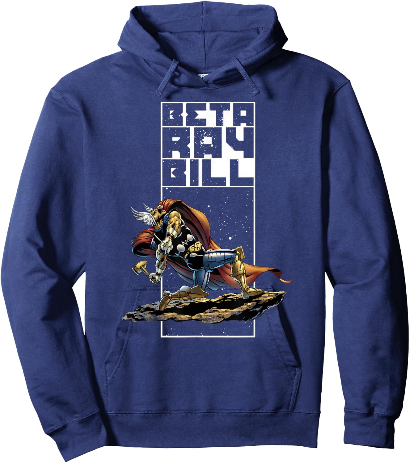 Marvel Comics Retro Beta Ray Bill Mighty Thor Vintage Hoodie - Hoodie | Navy