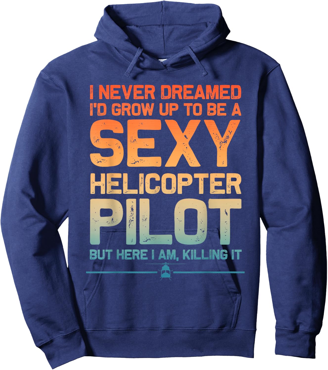 Cool Helicopter Pilot Art Women Flying Heli Pilots Hoodie - Hoodie | Navy