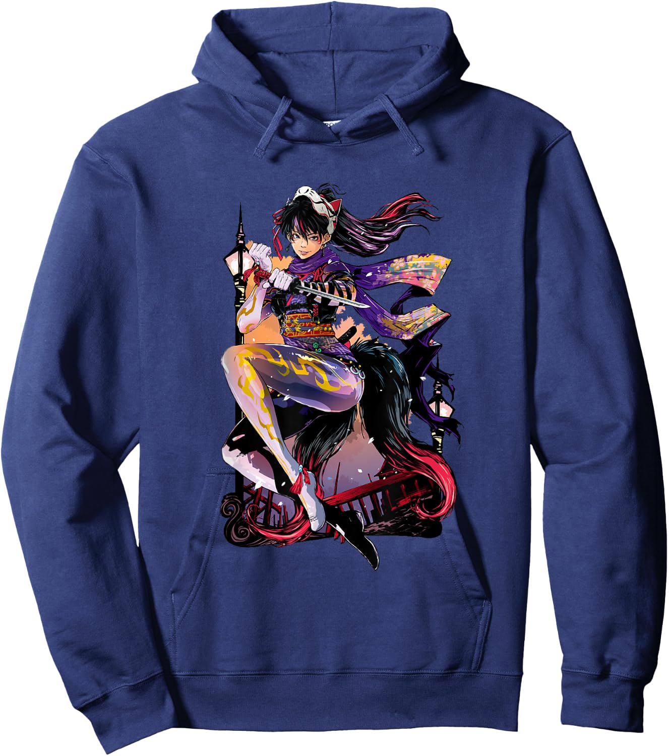 Bandai Namco Entertainment Inc. TEKKEN7 KUNIMITSU 002 , Small, Black Hoodie - Hoodie | Navy