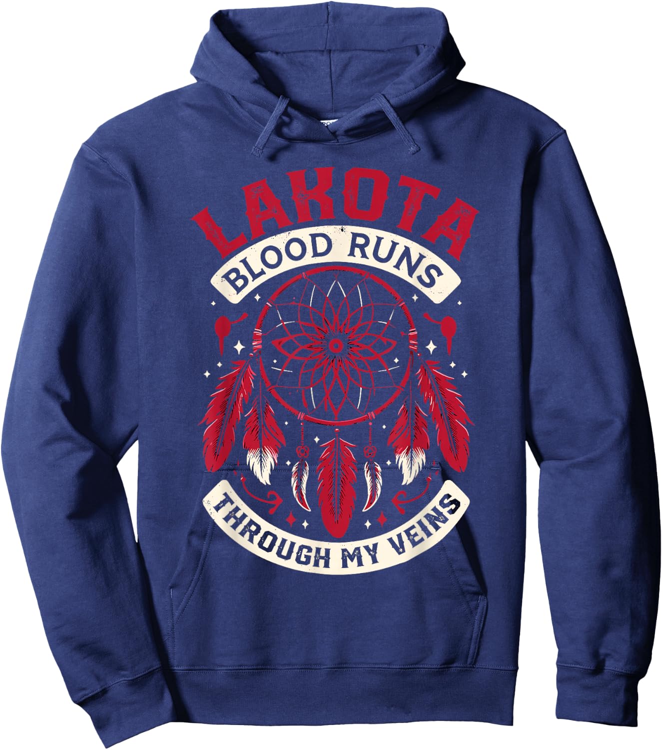 Lakota Blood Dakota Native American Indian Tribe Lakota Hoodie - Hoodie | Navy