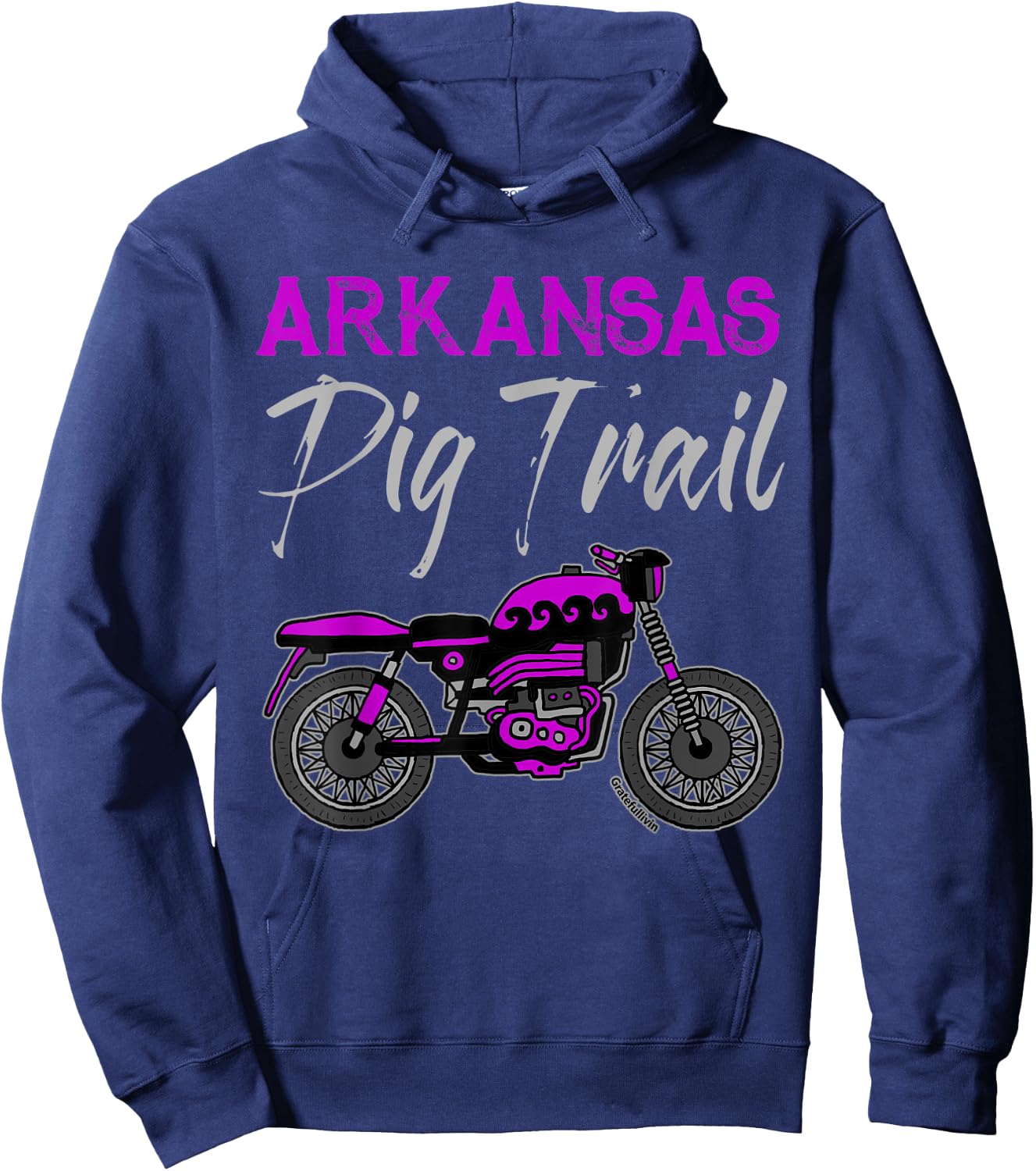 Arkansas Ozark Pig Trail Men Women Motorcycle Biker Gift Hoodie - Hoodie | Navy