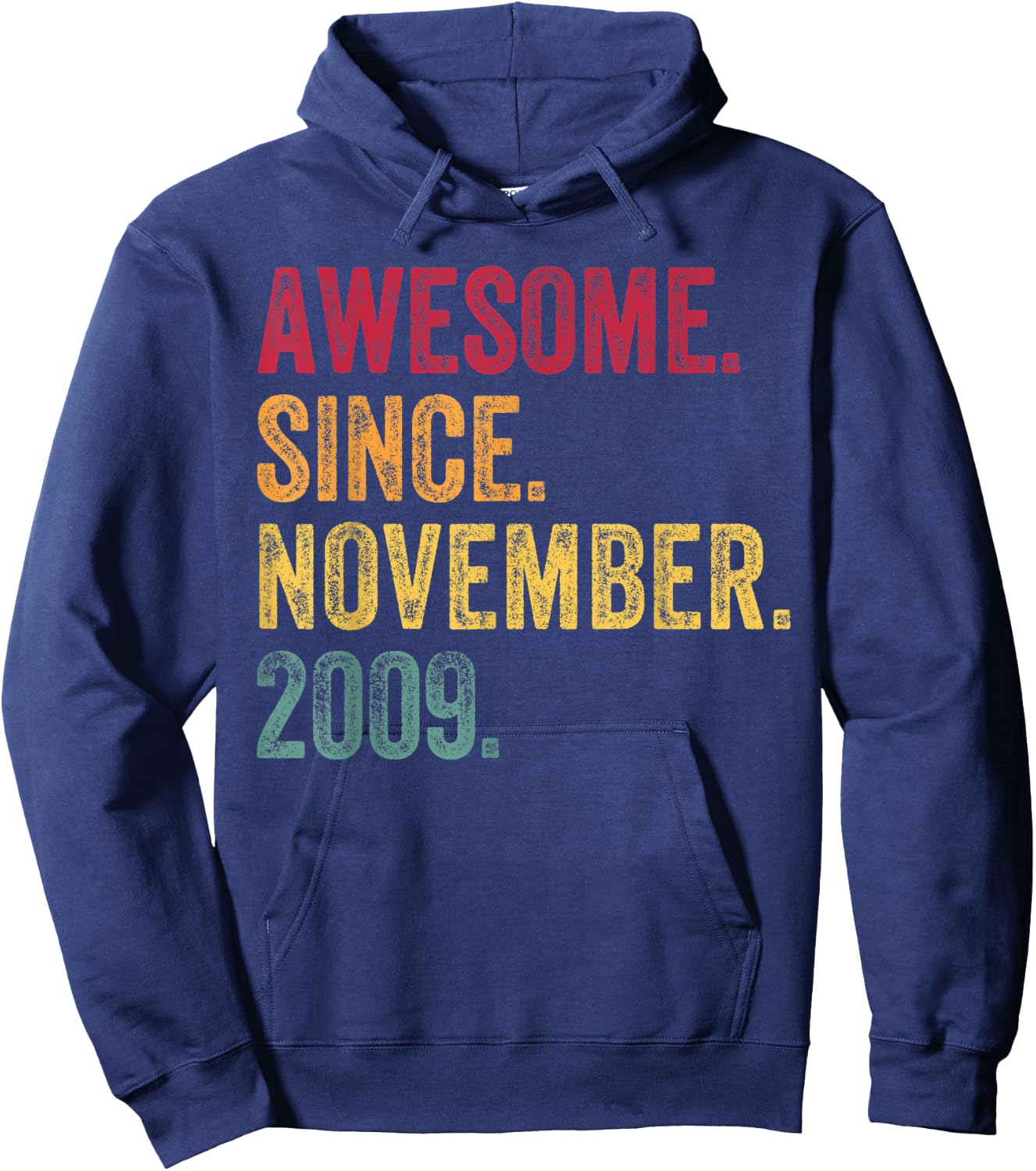 Awesome Since November 2009 14th Birthday Gift 14 Years Old Hoodie - Hoodie | Navy