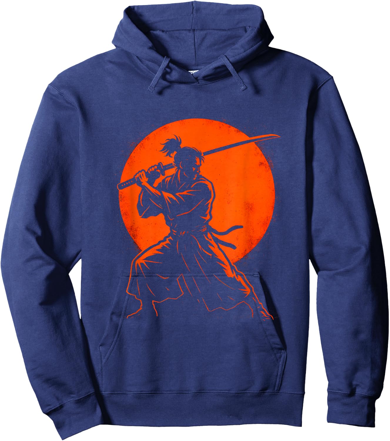 Samurai Warrior - Vintage Japanese Retro Art Hoodie - Hoodie | Navy