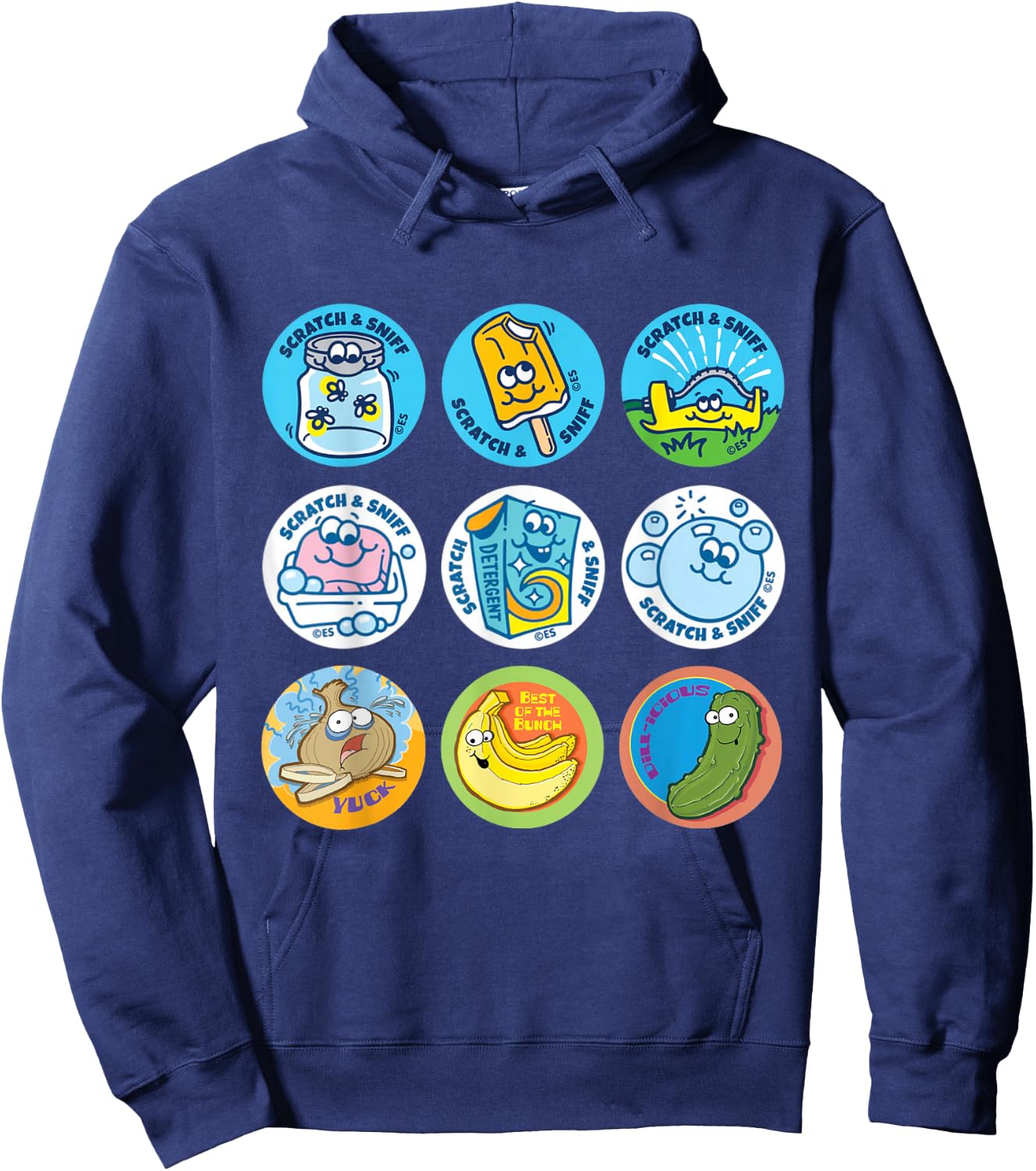Scratch And Sniff Sticker Ice Cream, Scooper Dooper! Vintage Women Kids Hoodie - Hoodie | Navy