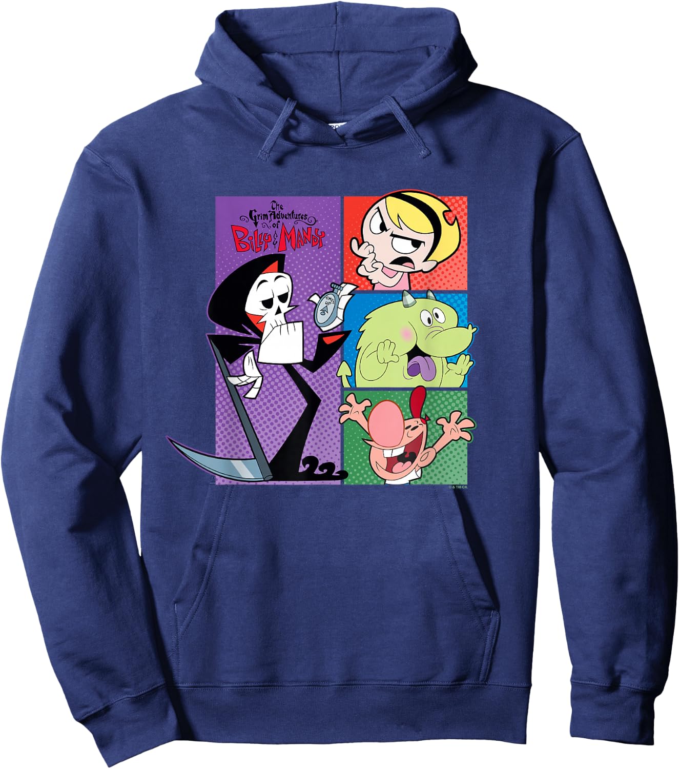 The Grim Adventures of Billy and Mandy Big Chest Panels Hoodie - Hoodie | Navy