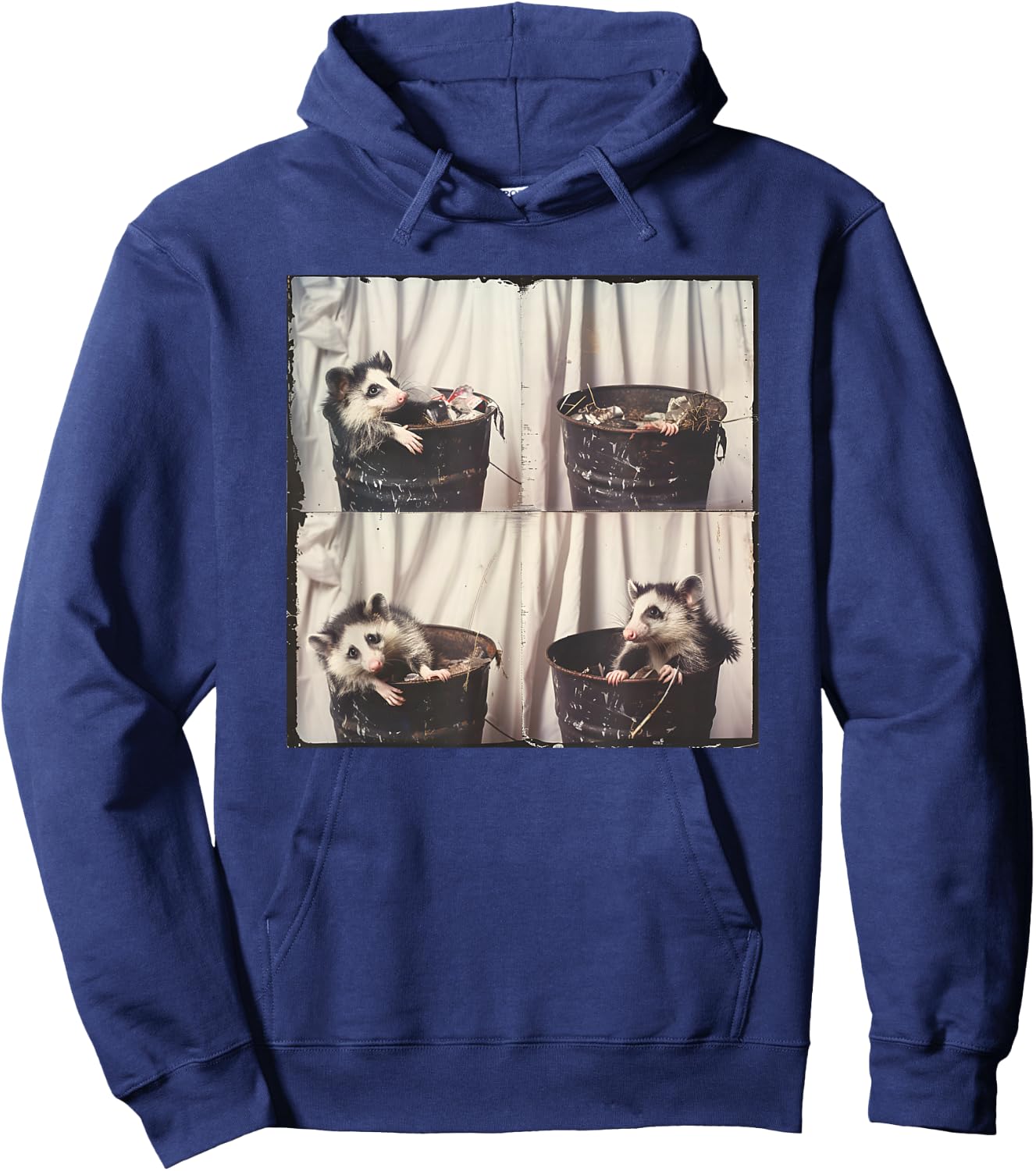 Weird Possum Photo Trashcan Possum Funny Animal Photobooth Hoodie - Hoodie | Navy