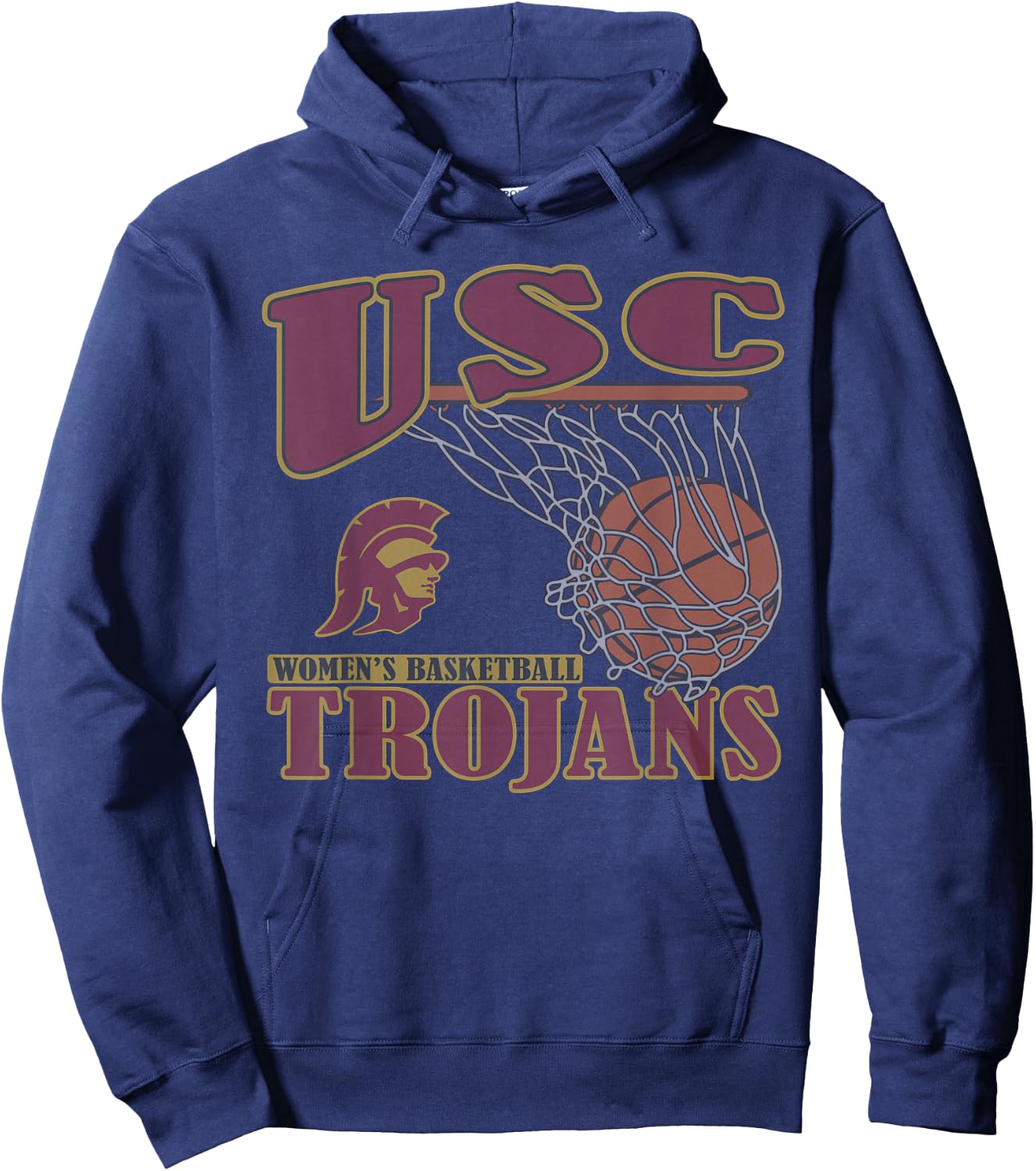 Elite Authentics USC Trojans Women's Basketball Vintage Black Hoodie - Hoodie | Navy