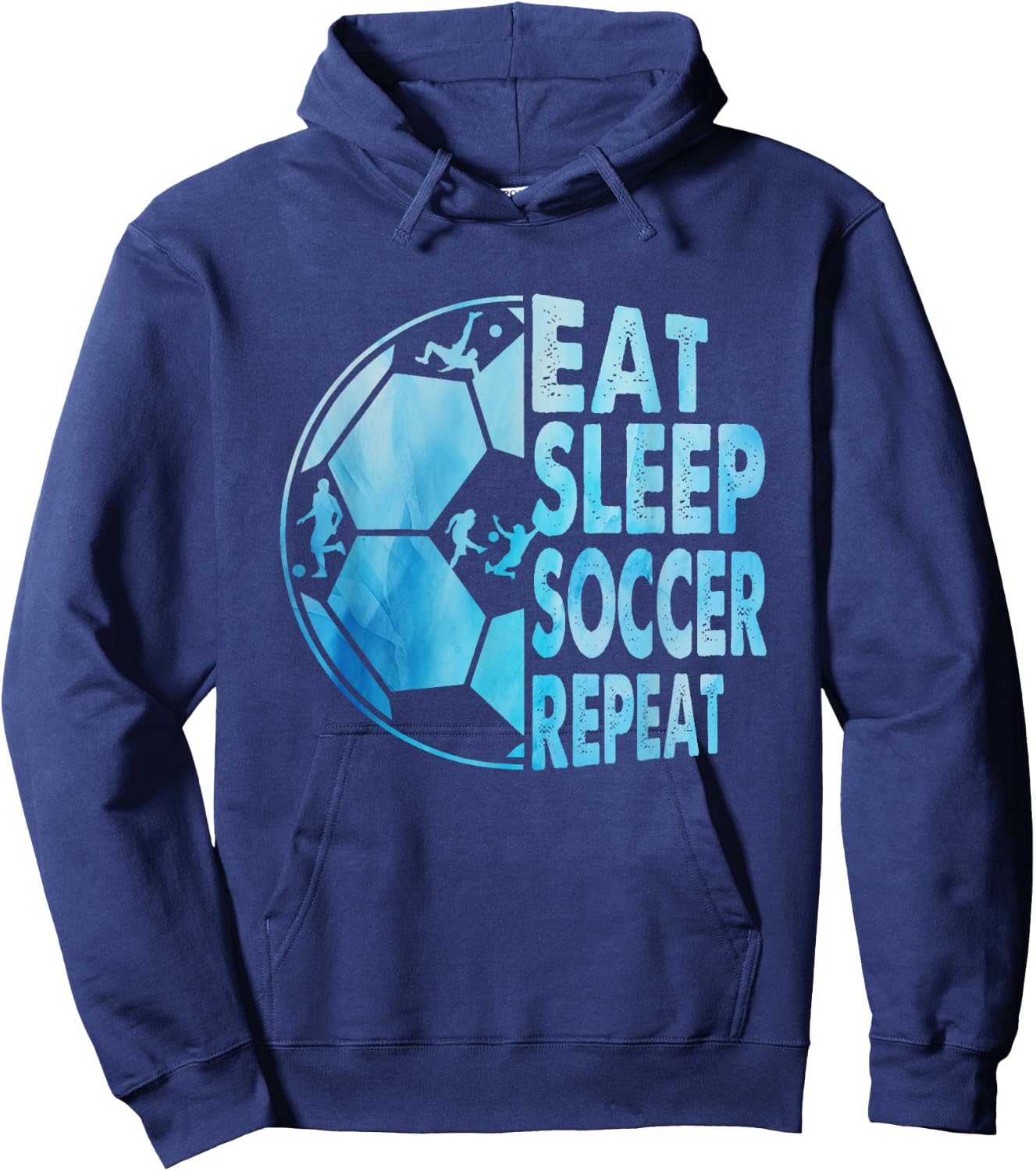 Eat Sleep Soccer Repeat For Youth Girls Kids Boys Purple Hoodie - Hoodie | Navy