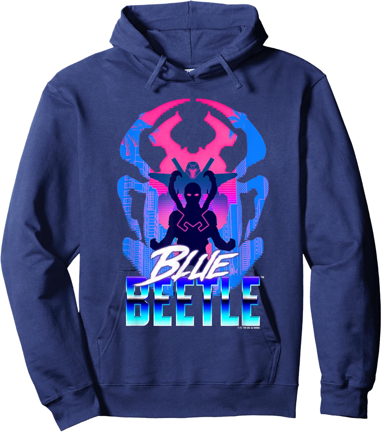 Blue Beetle Movie Silhouette Hoodie - Hoodie | Navy
